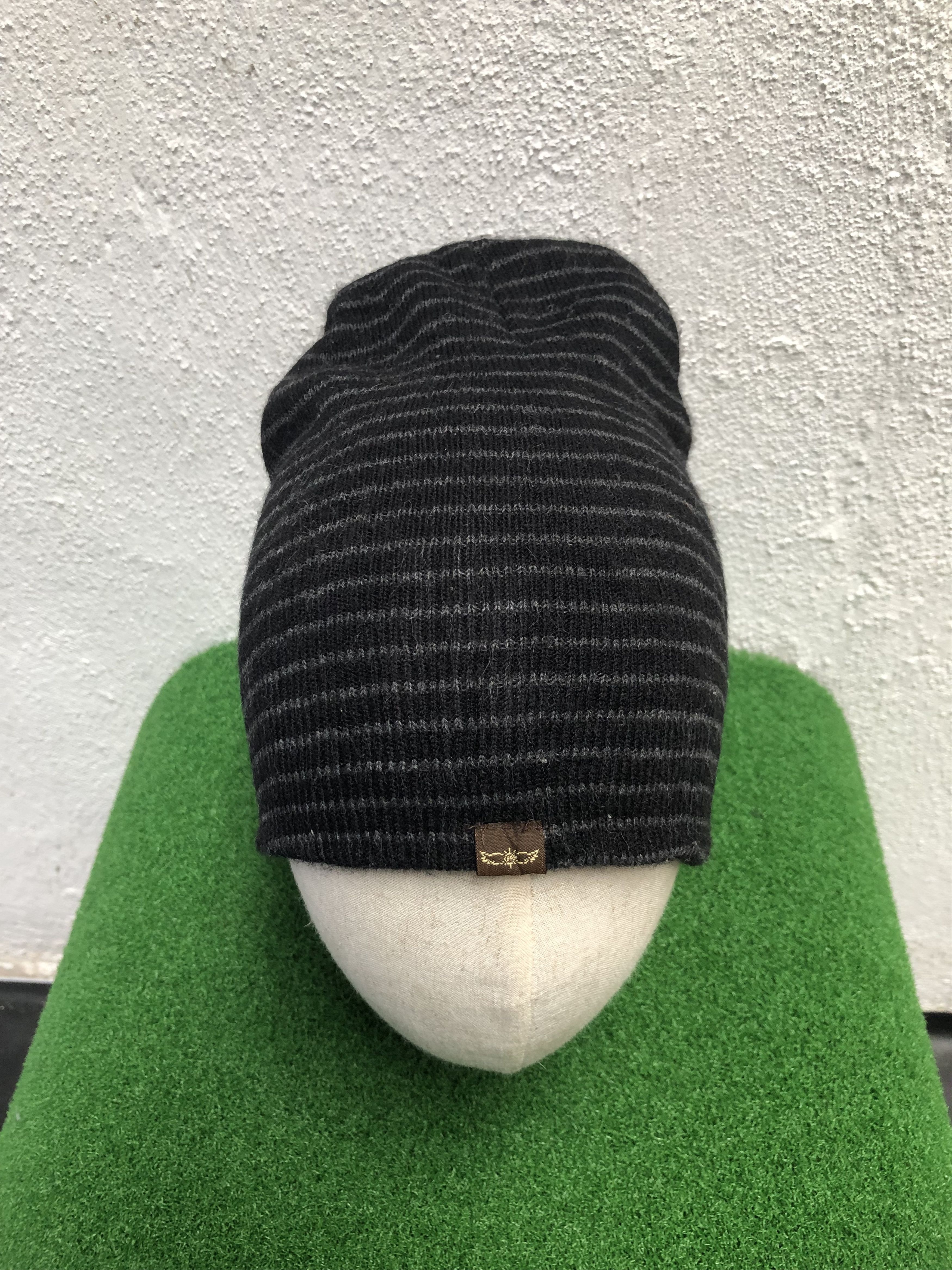 Japanese Brand Sun Pillar Striped Beanie Hat Size ONE SIZE - 2 Thumbnail