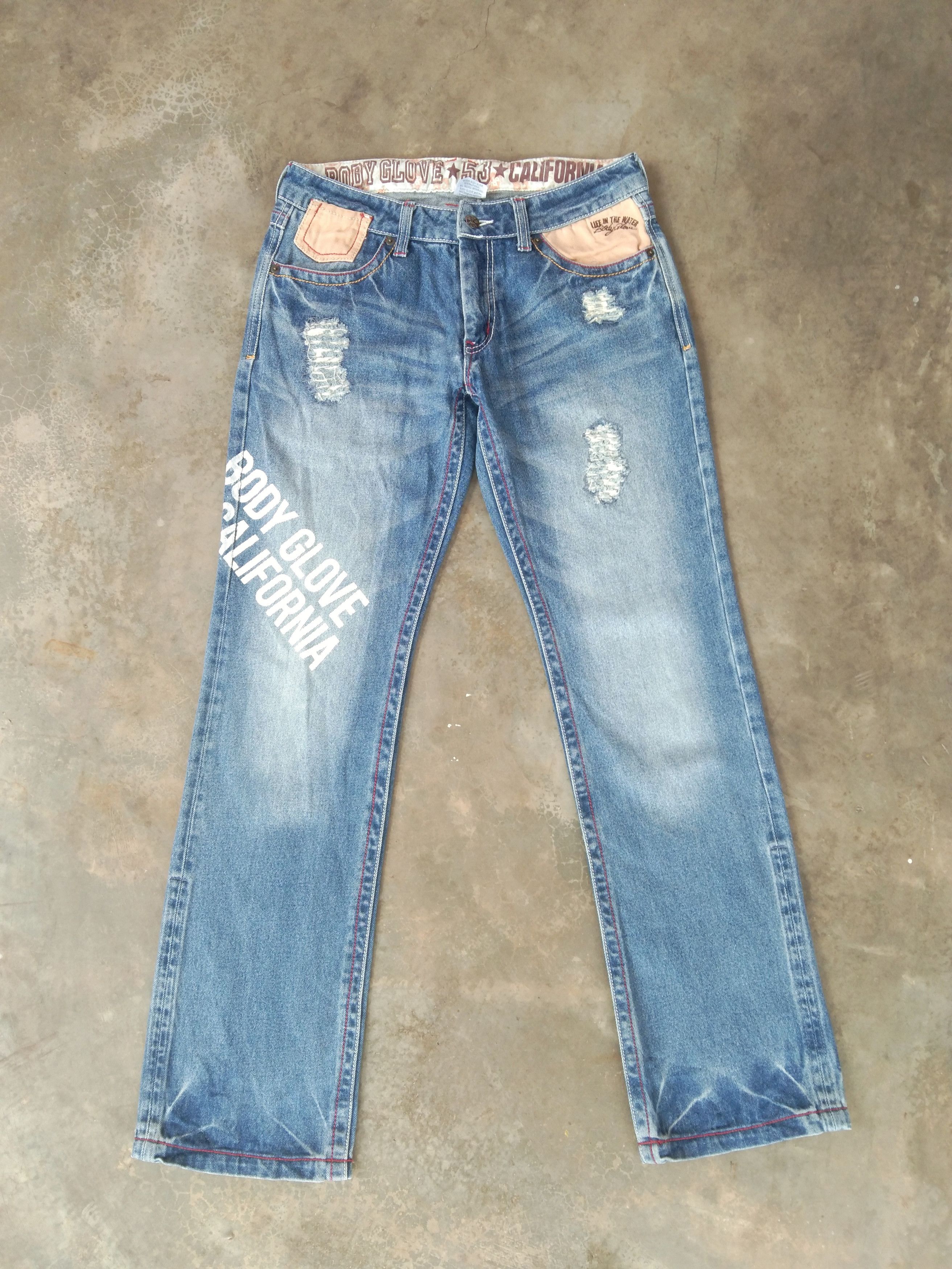 Vintage Body Glove Distressed Denim 30x30.5 | Grailed