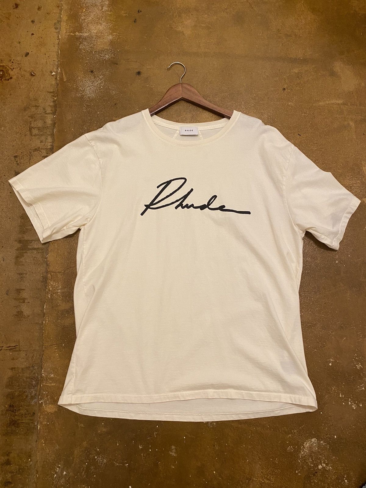 Rhude Rhude cursive tee | Grailed