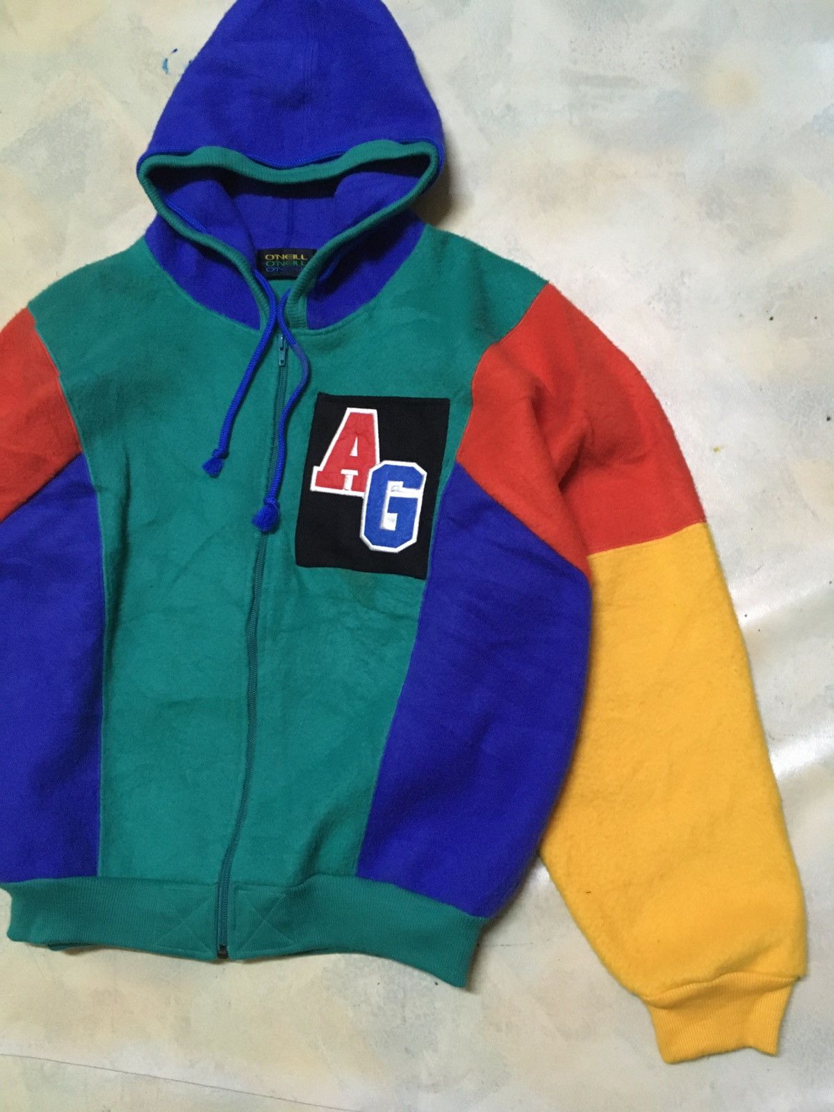 O'Neill × Vintage Vintage Oneill Hoodie Colour Block Size US M / EU 48-50 / 2 - 4 Thumbnail