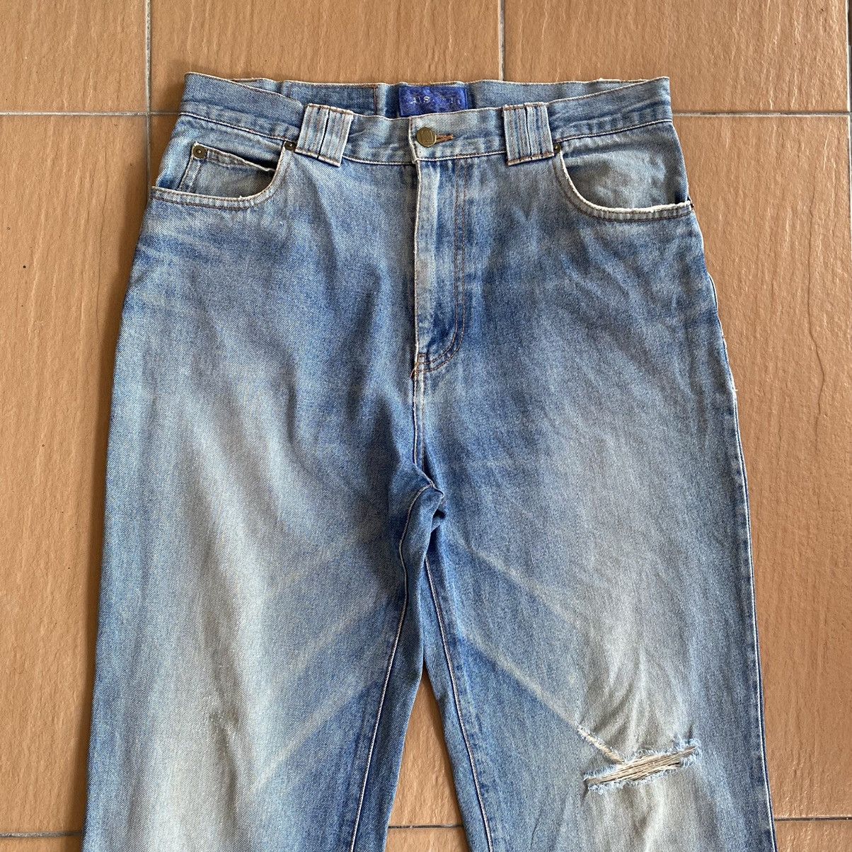 Kansai Yamamoto Vintage Kansai Man Dragon Embroidery Distressed Loose Jeans Size US 32 / EU 48 - 4 Thumbnail