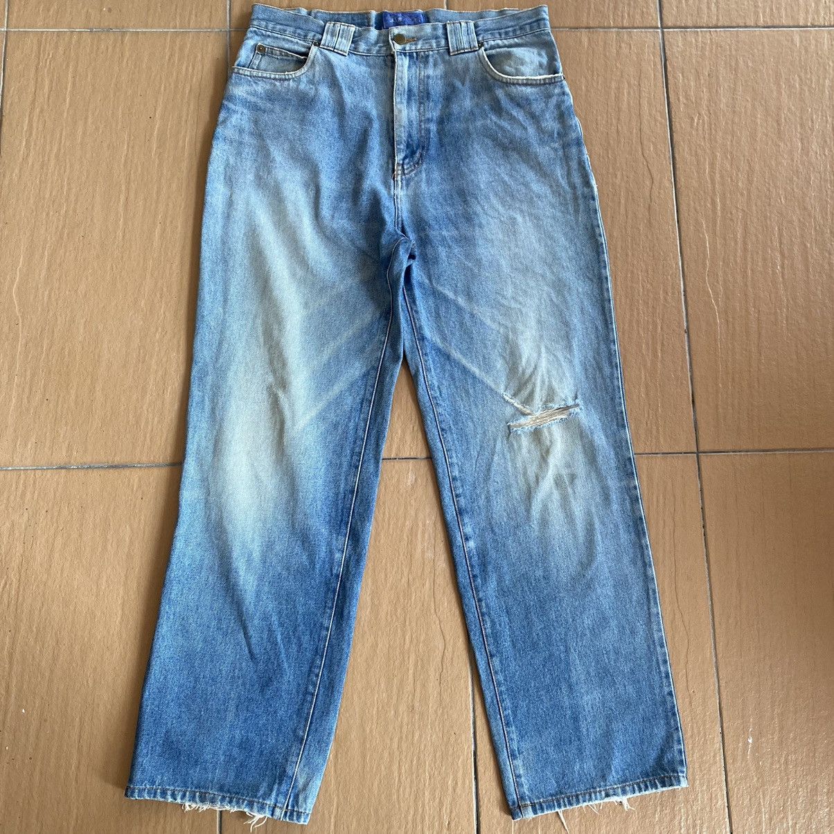 Kansai Yamamoto Vintage Kansai Man Dragon Embroidery Distressed Loose Jeans Size US 32 / EU 48 - 3 Thumbnail