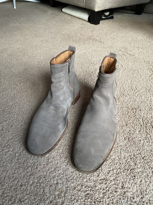 Aquatalia Grey Suede Boots Grailed