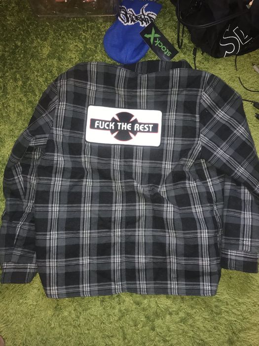 Supreme Supreme x Independent Quilted Flannel Shirt | Grailed