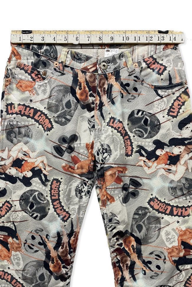 Japanese Brand × WWE 🔥FIRE🔥 CASSOPI Wrestling Over Print Pants Made in Japan Size US 28 / EU 44 - 15 Thumbnail