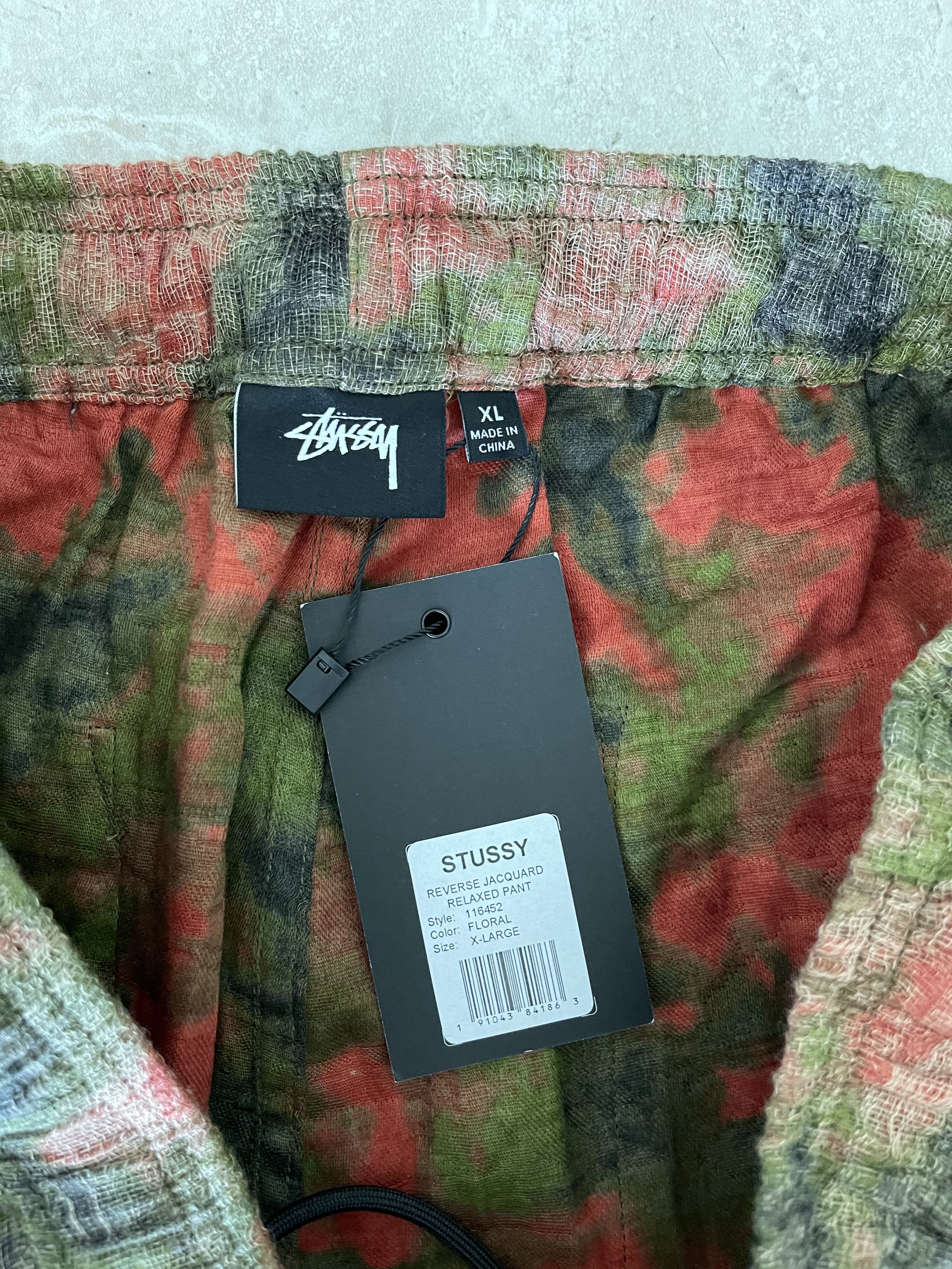 Stussy Stussy Floral Reverse Jacquard Relaxed Pants Size US 35 - 4 Thumbnail