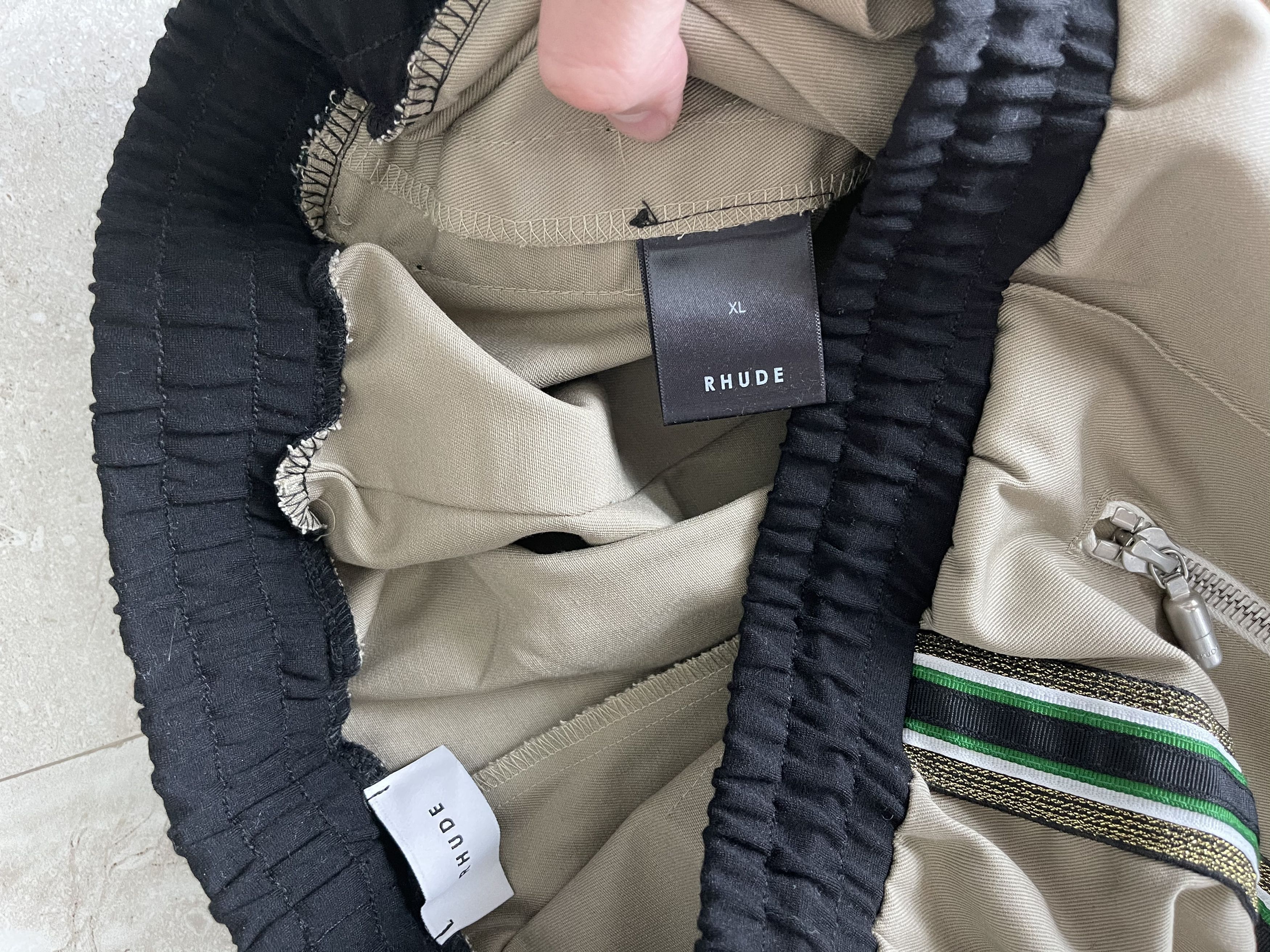 Rhude New Rhude Zipped Traxedo Beige / Green (XL) Size US 35 - 5 Thumbnail