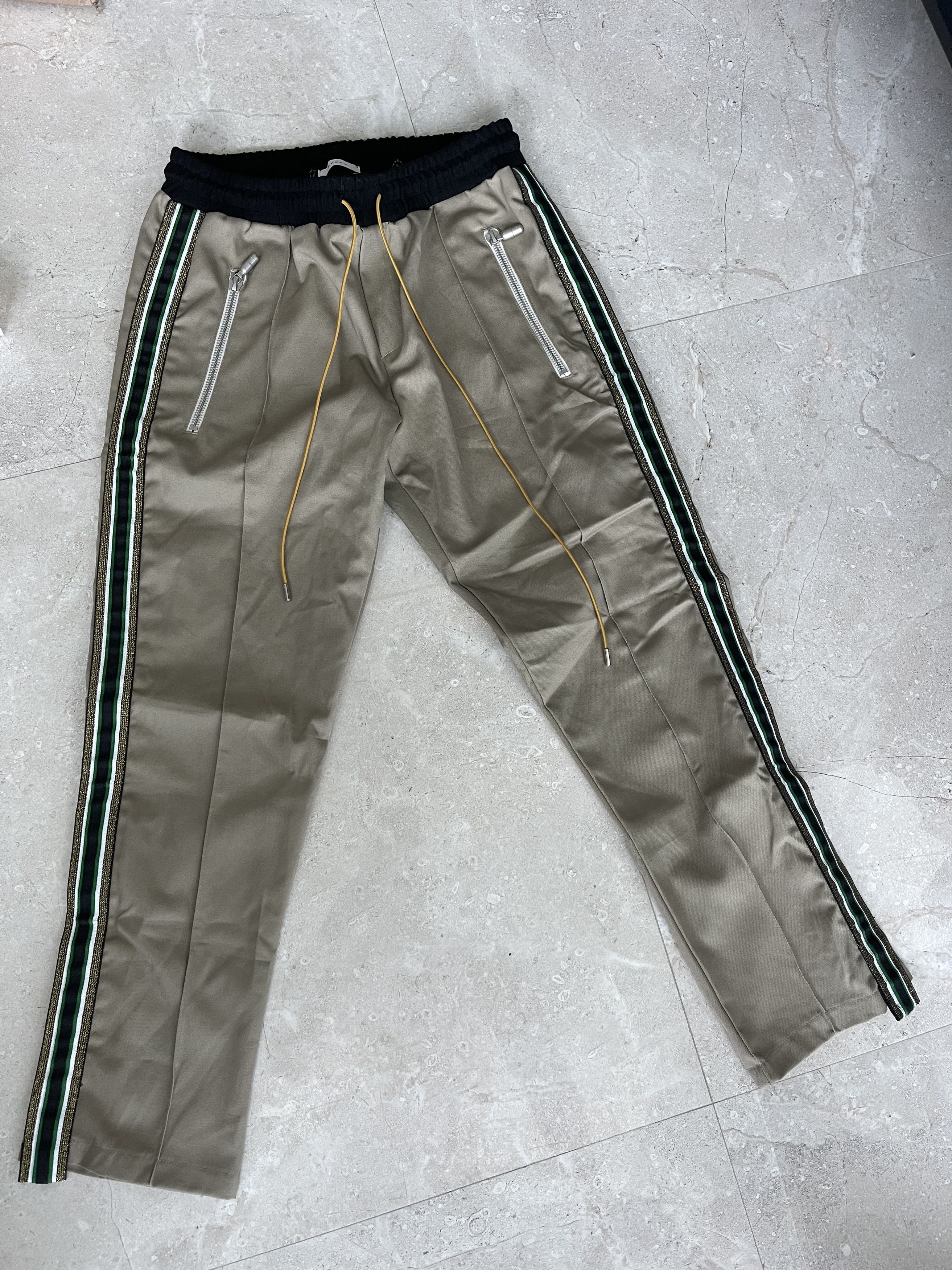 Rhude New Rhude Zipped Traxedo Beige / Green (XL) Size US 35 - 2 Thumbnail