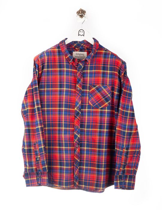 Vintage Vintage One Day Away Flannel Shirt Check Look Red/Blue | Grailed