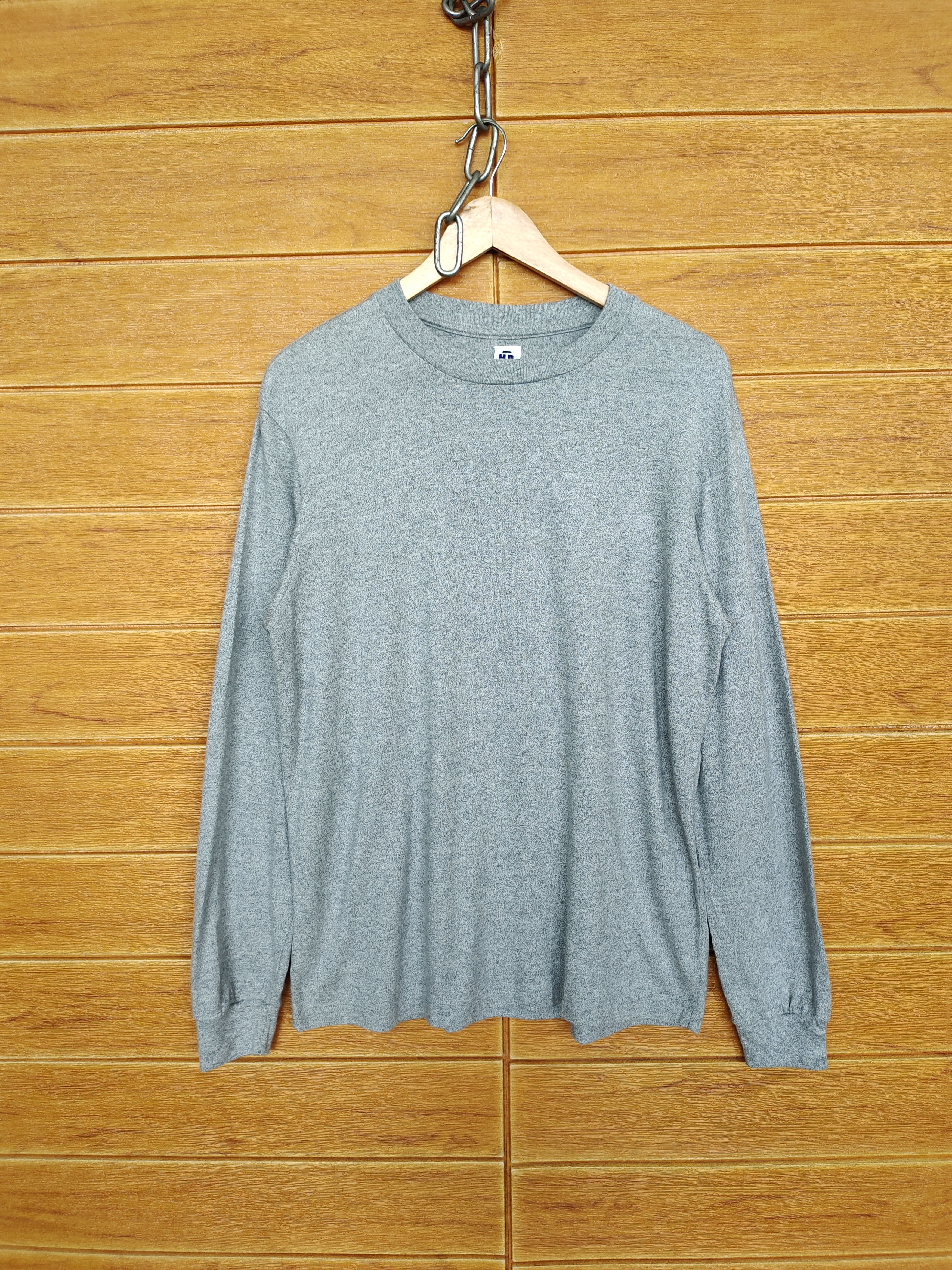Blue Blue Japan HOLLYWOOD RANCH MARKET Salt & Pepper Plain Longsleeve Size US L / EU 52-54 / 3 - 1 Thumbnail