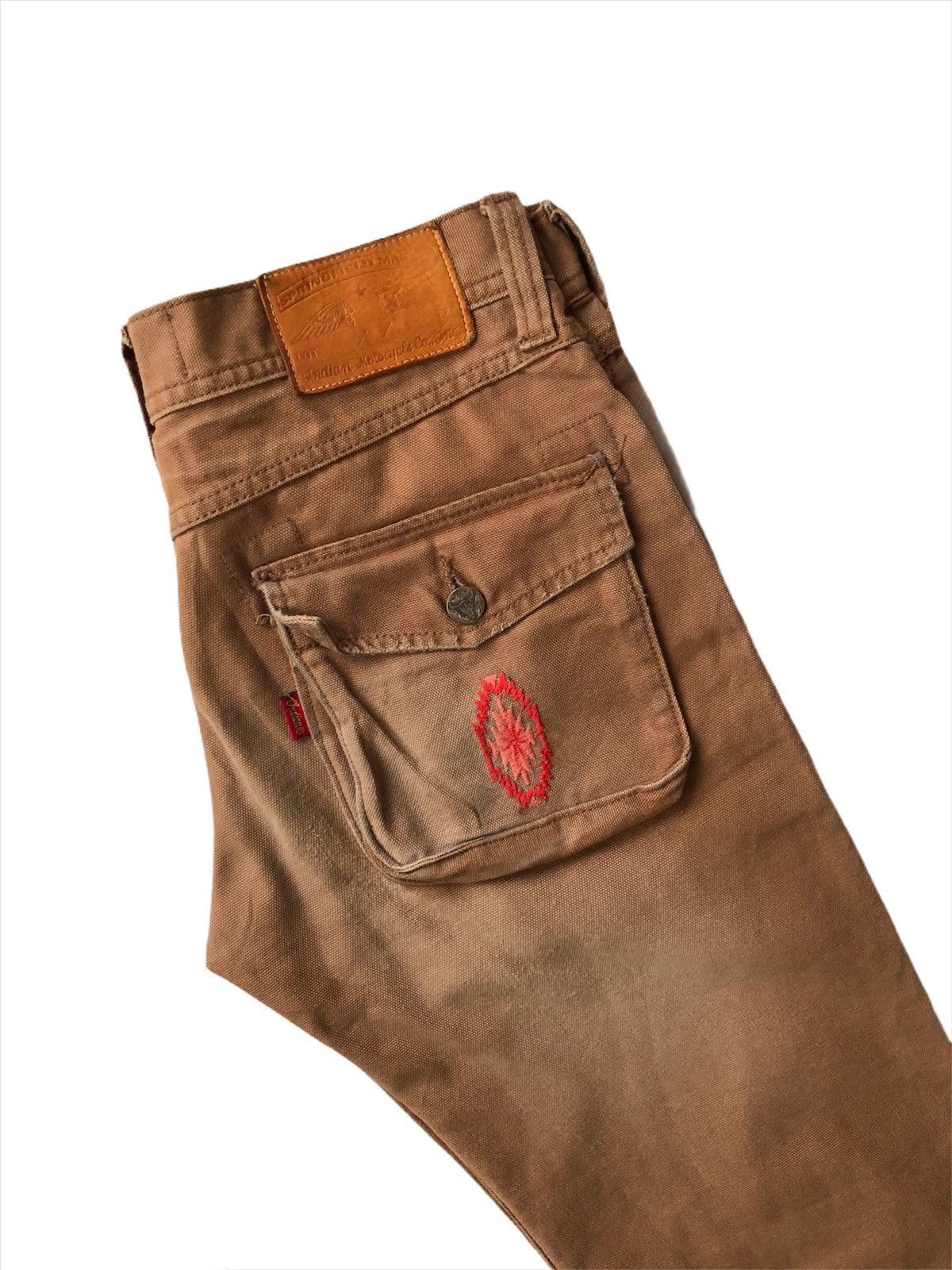 Indian Motorcycle × TOYS McCOY × Toyo Enterprises ❌NEED GONE❌INDIAN MOTORCYCLES 🇺🇸 Native Logo Bush Pants Denim Size US 30 / EU 46 - 1 Thumbnail