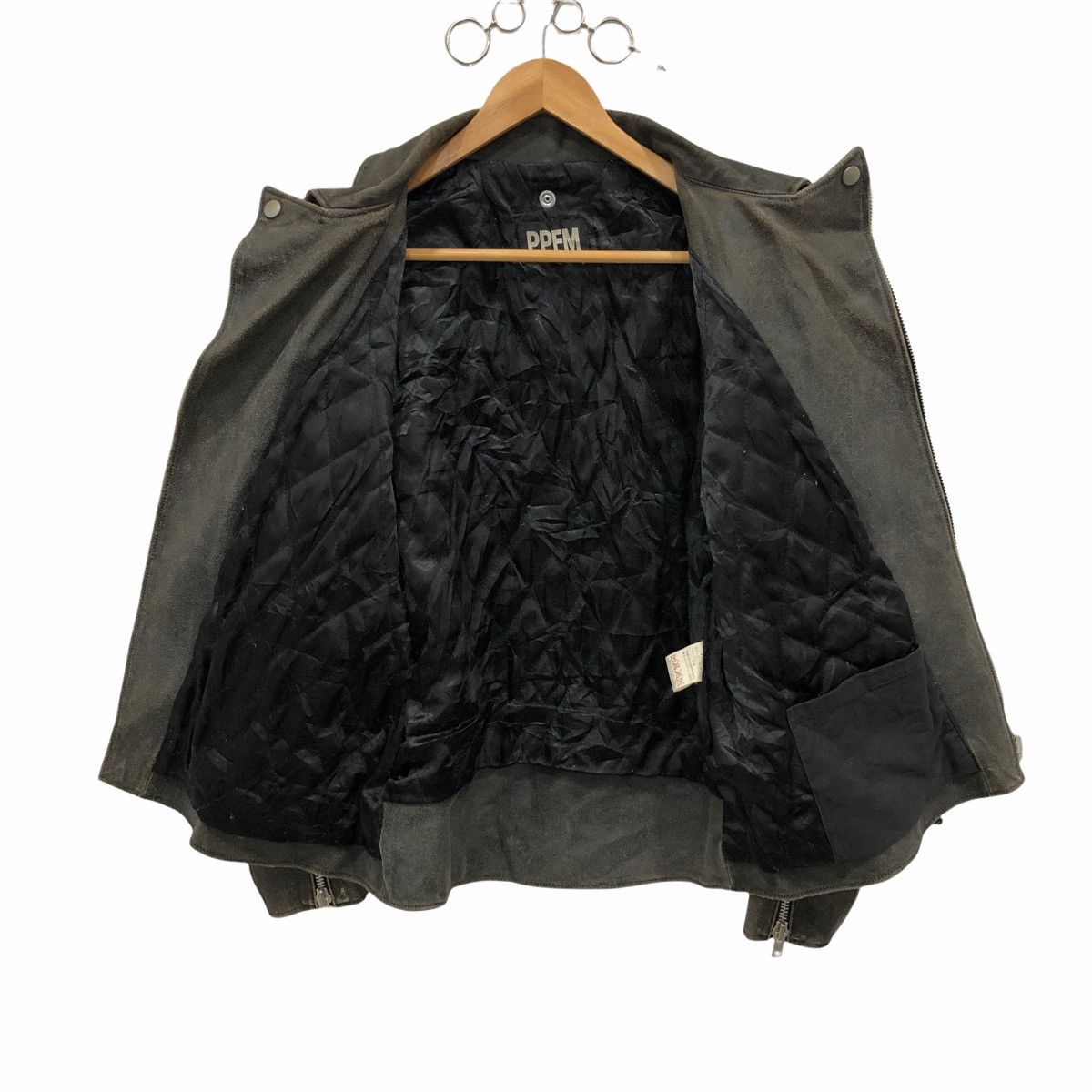 Japanese Brand × PPFM PPFM Double Collar Leather Jacket Cafe Racer Punk Jacket Size US M / EU 48-50 / 2 - 6 Thumbnail