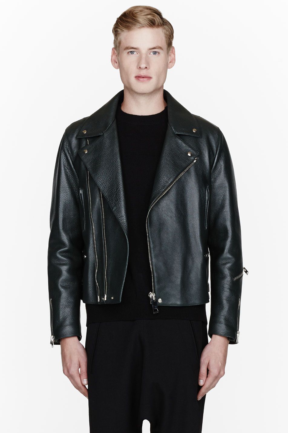 Yang Li FW13 GREEN PERFECTO JACKET (SZ 44) Size US S / EU 44-46 / 1 - 14 Thumbnail
