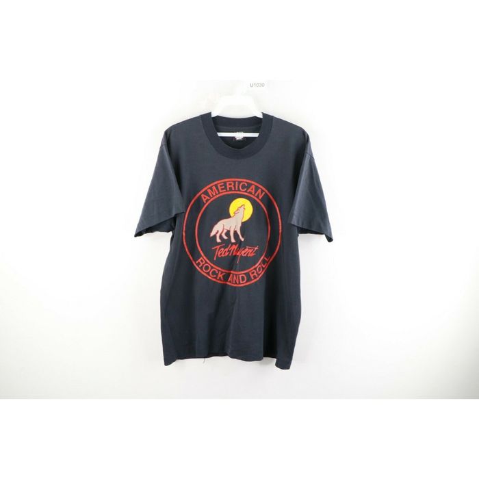 Vintage Vintage 90s Ted Nugent Wolf American Rock N Roll T-Shirt | Grailed