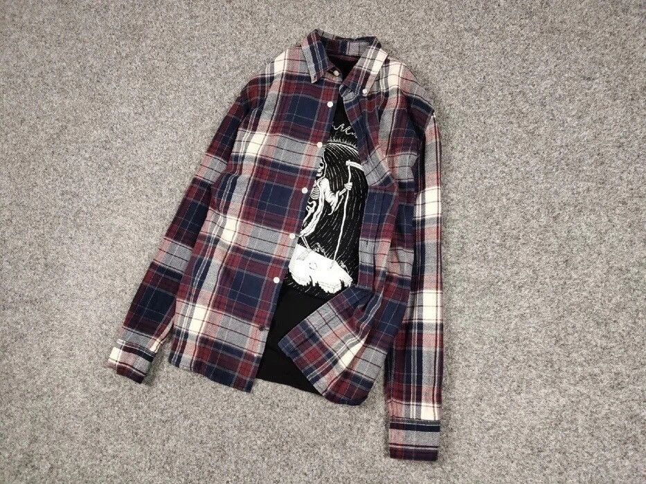 Flannel Vintage Flannel Shirt Checkered Travis Scott Style Hype Size US M / EU 48-50 / 2 - 7 Thumbnail