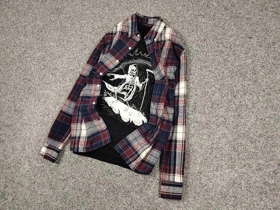 Flannel Vintage Flannel Shirt Checkered Travis Scott Style Hype Size US M / EU 48-50 / 2 - 3 Thumbnail