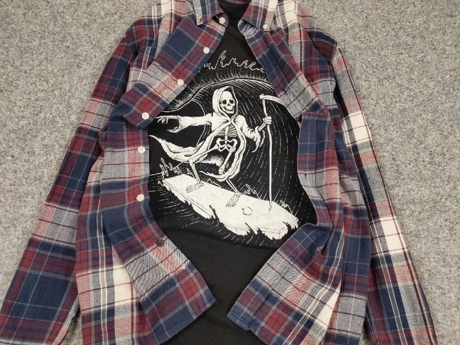 Flannel Vintage Flannel Shirt Checkered Travis Scott Style Hype Size US M / EU 48-50 / 2 - 6 Thumbnail