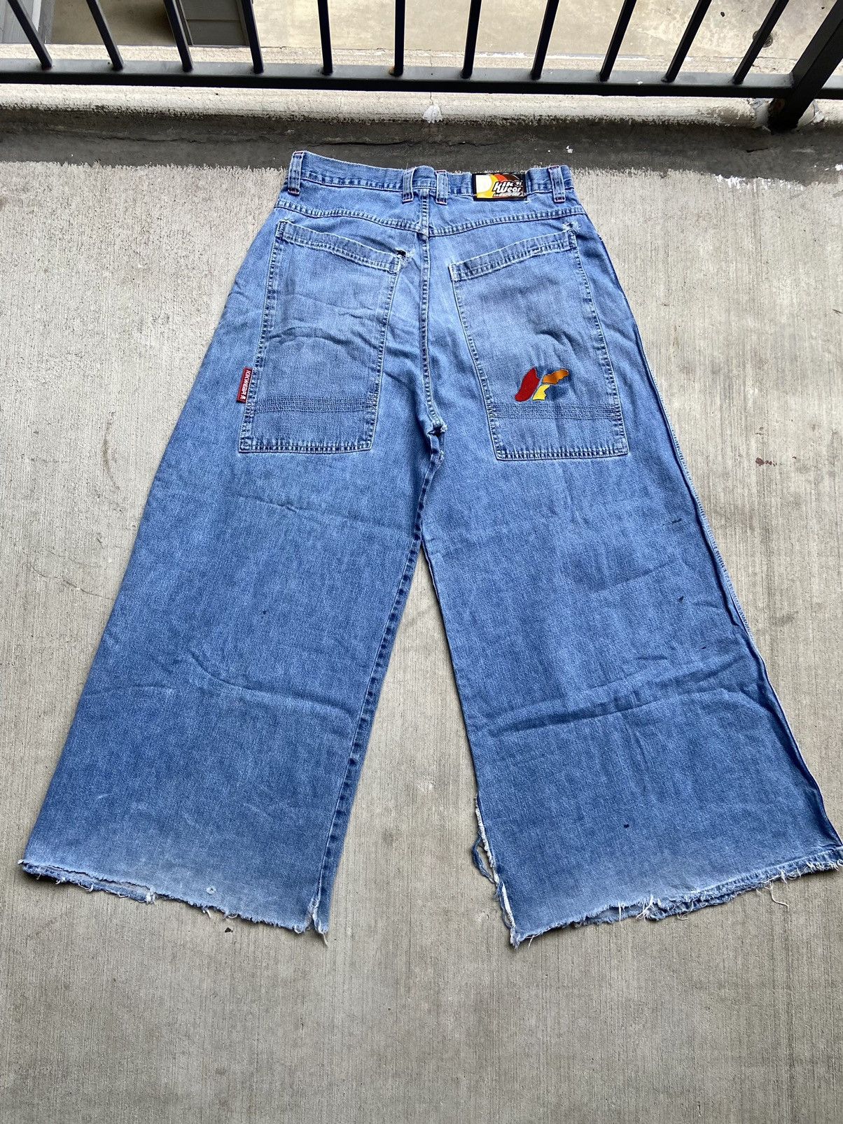 Vintage 90s KikWear Industries Wide Leg Baggy Denim Jeans Jnco Style ...