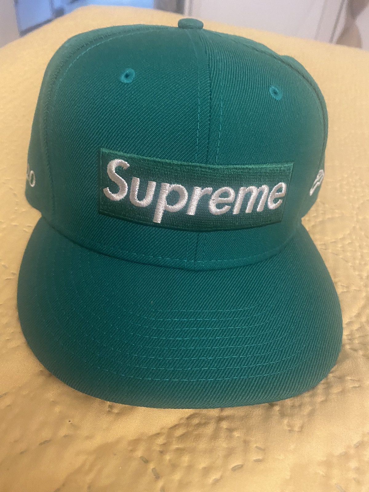 New Era × Supreme New Era Supreme Box Logo Piping Cap | Grailed