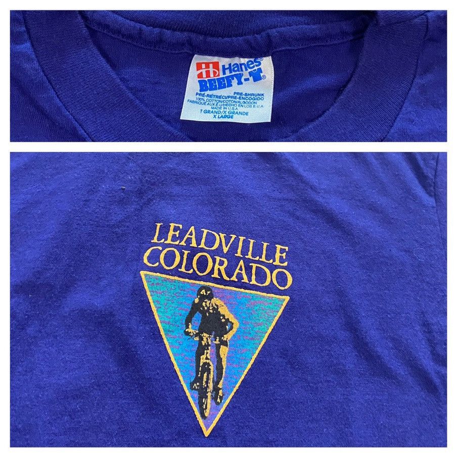 Vintage Vintage 1990’s Leadville Colorado Biking t-shirt Size US XL / EU 56 / 4 - 4 Preview