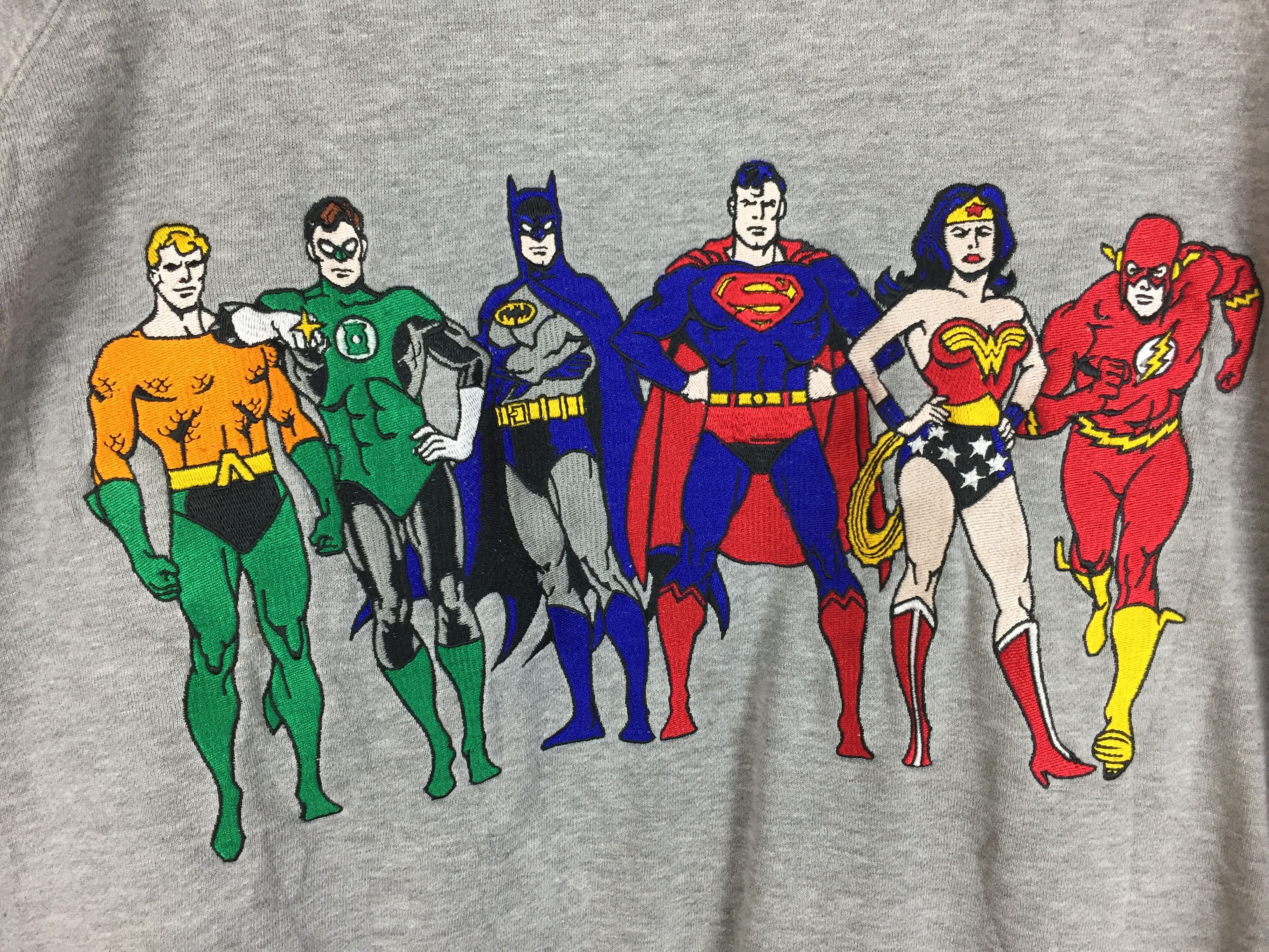 DC Comics OG 90s Justice league America embroidered superman batman Size US XL / EU 56 / 4 - 4 Thumbnail