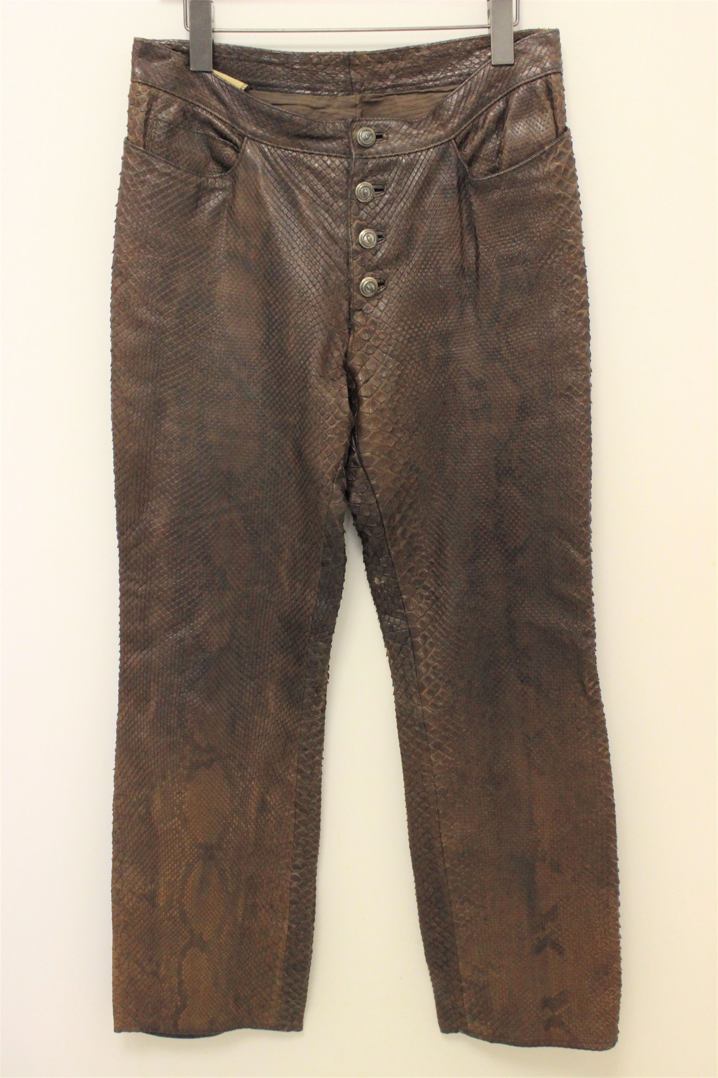 Carpe Diem Brown Python Leather Pants | Grailed