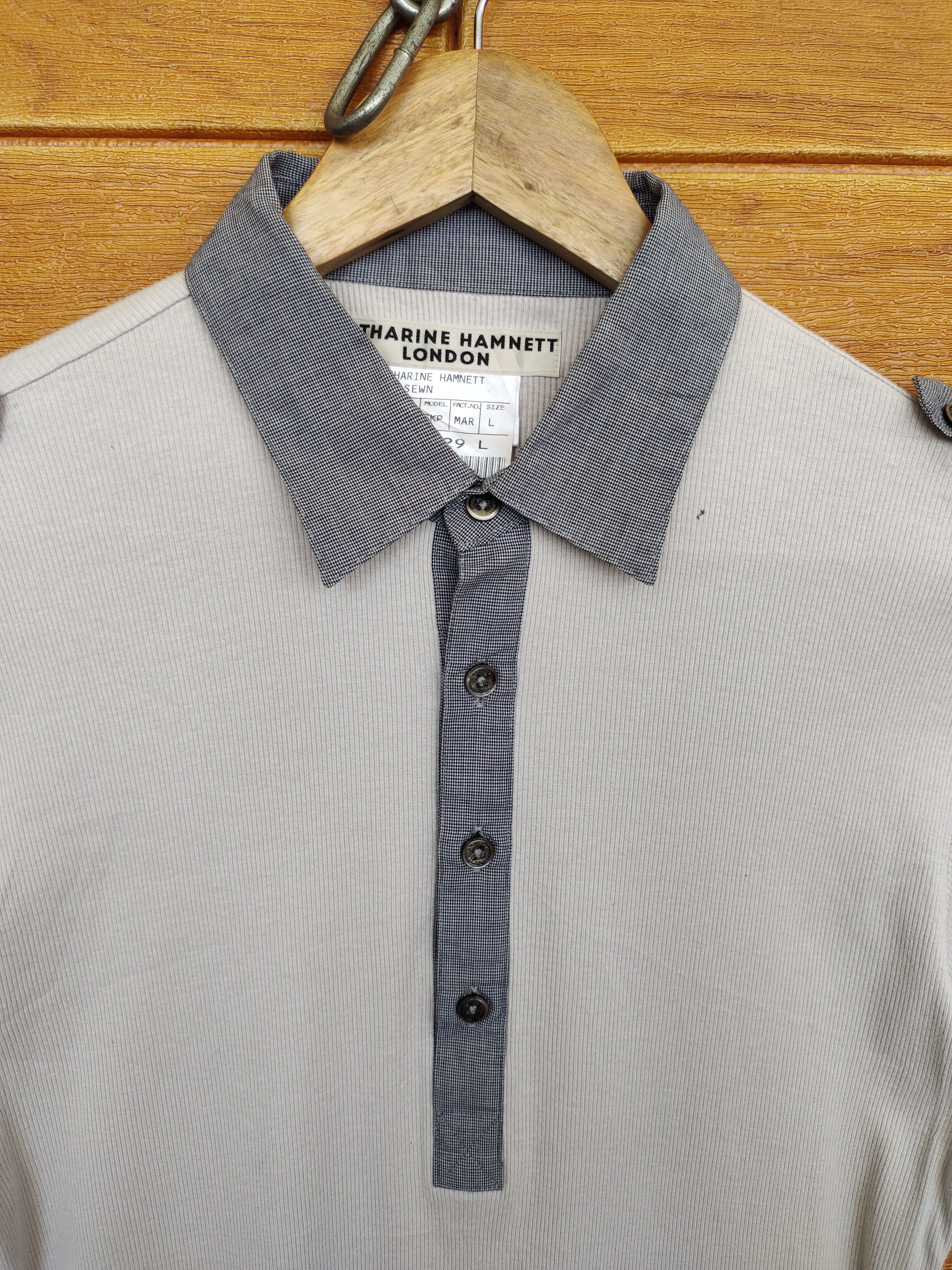 Katharine Hamnett London KATHARINE HAMNETT LONDON Stretchable Polo Shirt Size M / US 6-8 / IT 42-44 - 2 Thumbnail