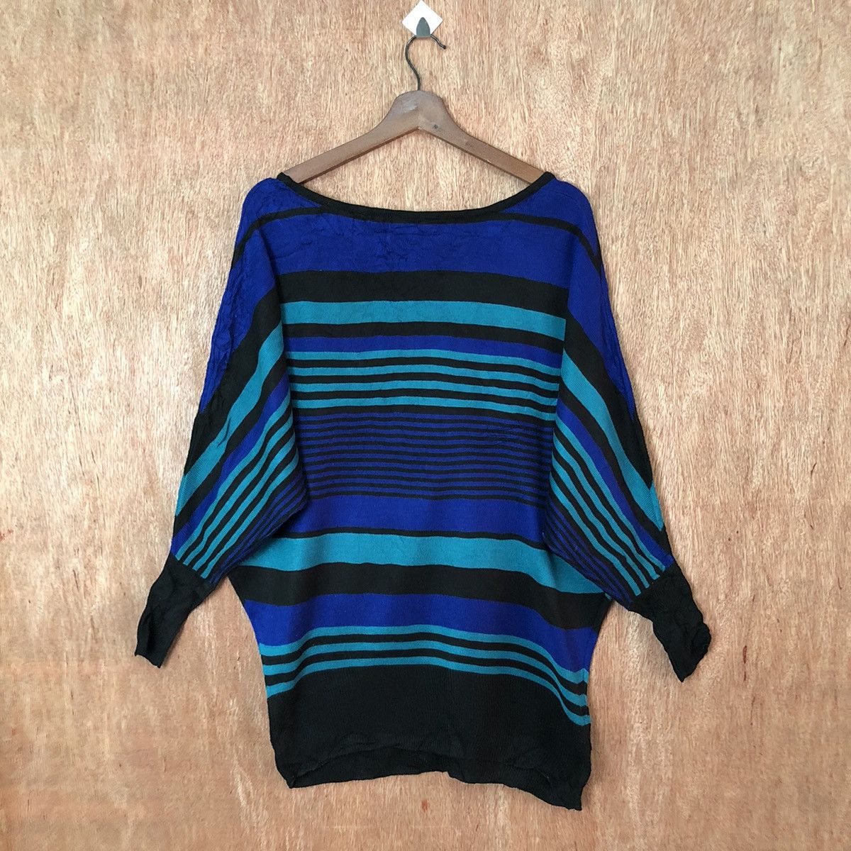 Homespun Knitwear × Japanese Brand & By P&B stripe Blue Knitwear japan #6402 Size US XL / EU 56 / 4 - 7 Thumbnail