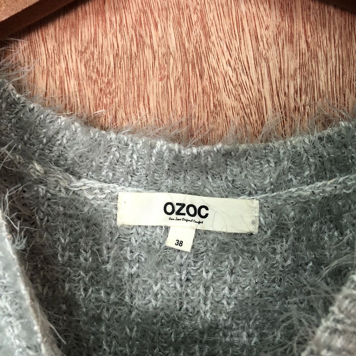 Homespun Knitwear × Japanese Brand × Vintage Ozoc grey Shag Shaggy Fur Mohair Knitwear #6389 Size US S / EU 44-46 / 1 - 5 Thumbnail