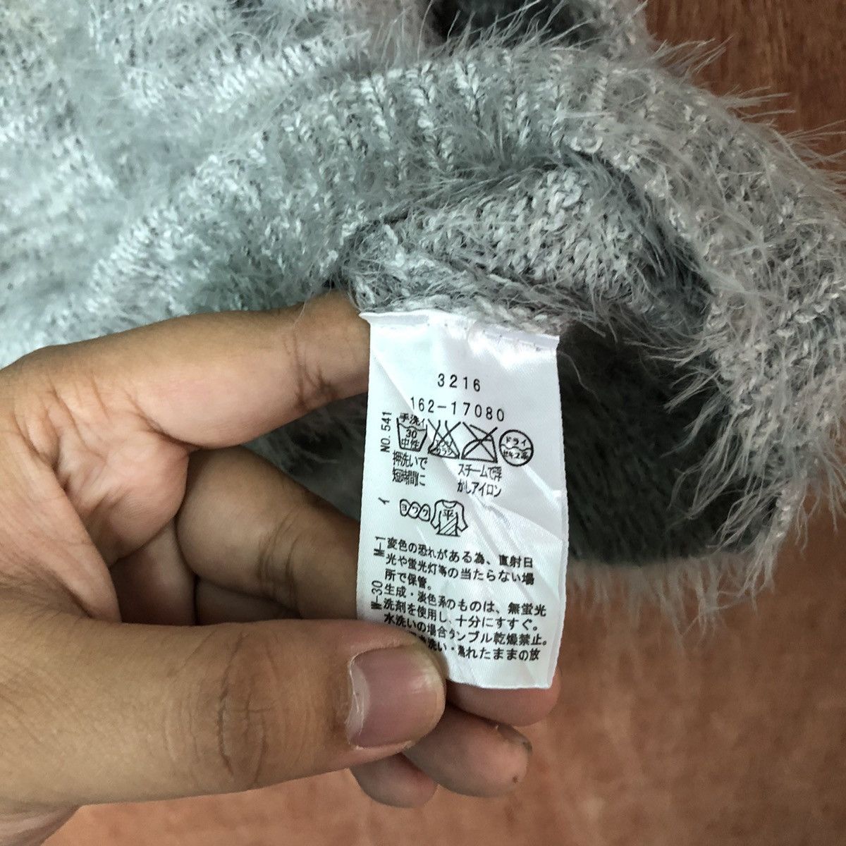 Homespun Knitwear × Japanese Brand × Vintage Ozoc grey Shag Shaggy Fur Mohair Knitwear #6389 Size US S / EU 44-46 / 1 - 6 Thumbnail