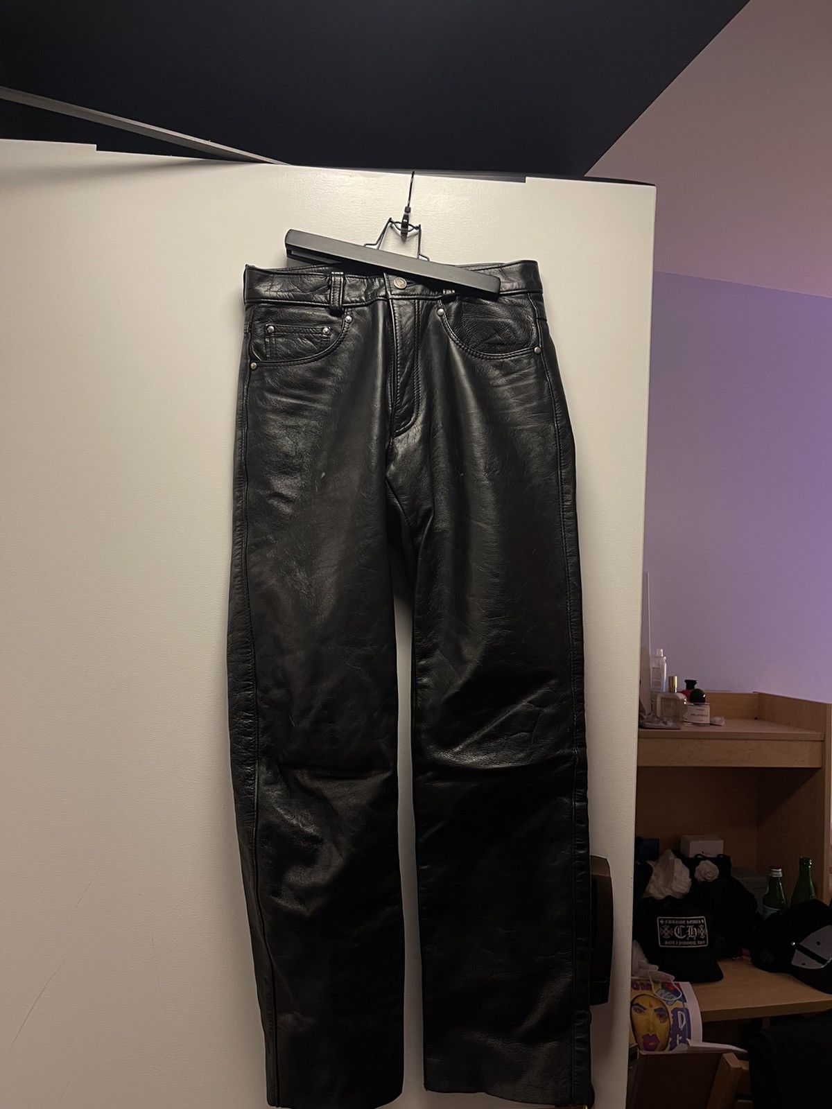 Schott Vintage Scott leather pants Grailed
