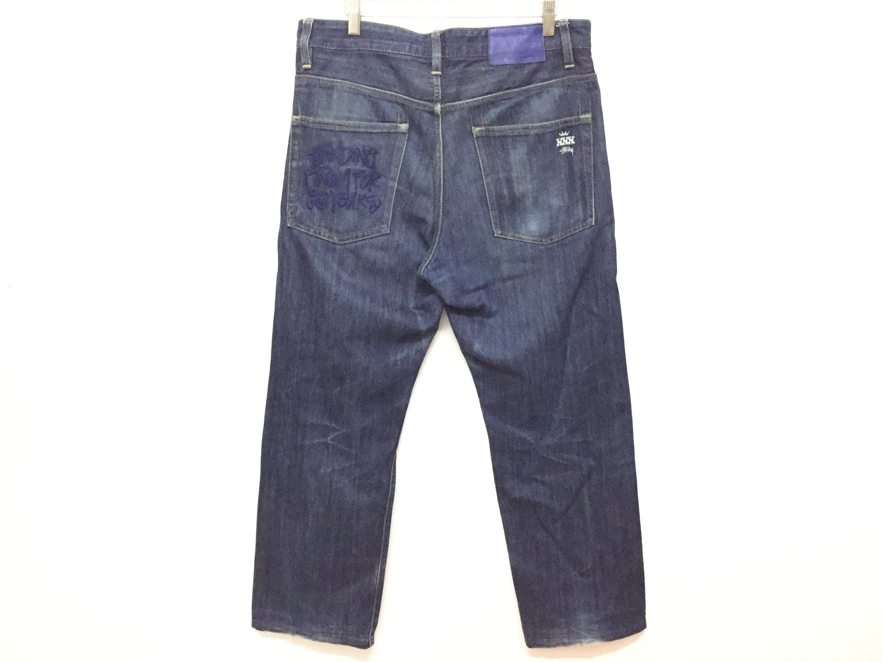 Stussy Stussy 30th Anniversary Embroidered Indigo denim Size US 33 - 2 Thumbnail