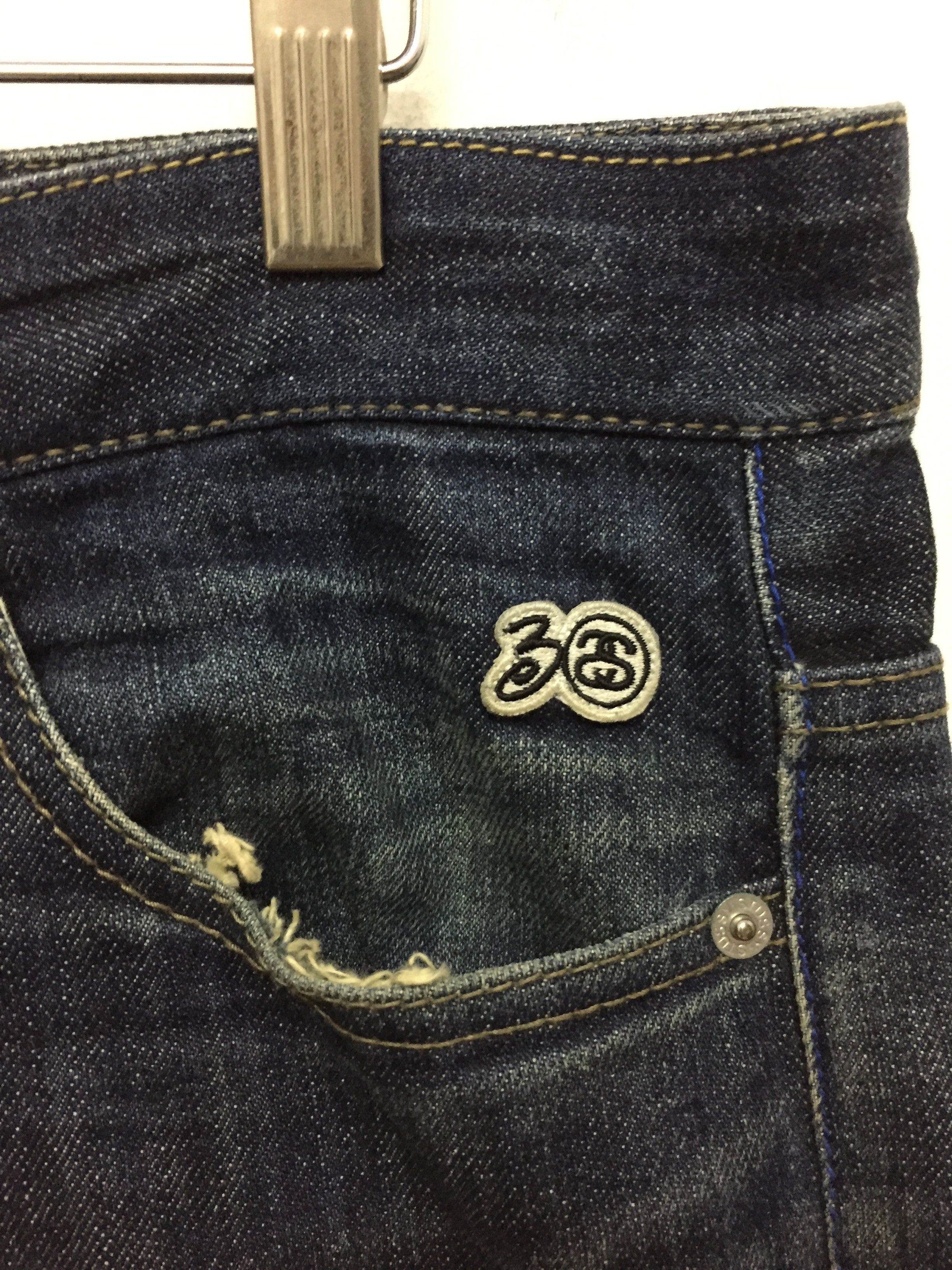 Stussy Stussy 30th Anniversary Embroidered Indigo denim Size US 33 - 13 Thumbnail