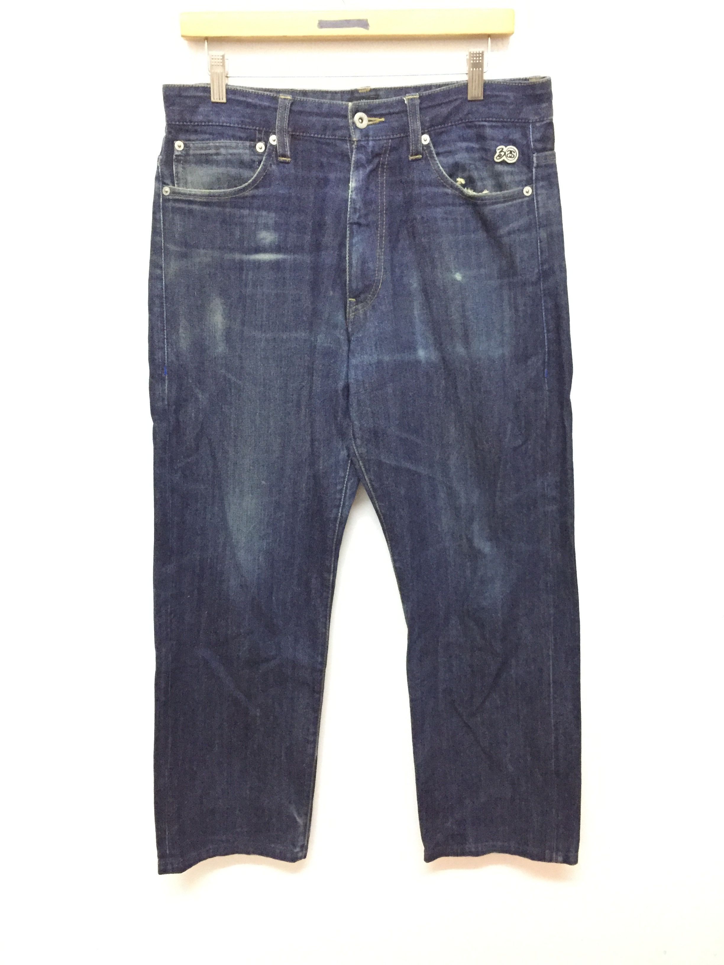 Stussy Stussy 30th Anniversary Embroidered Indigo denim Size US 33 - 6 Thumbnail