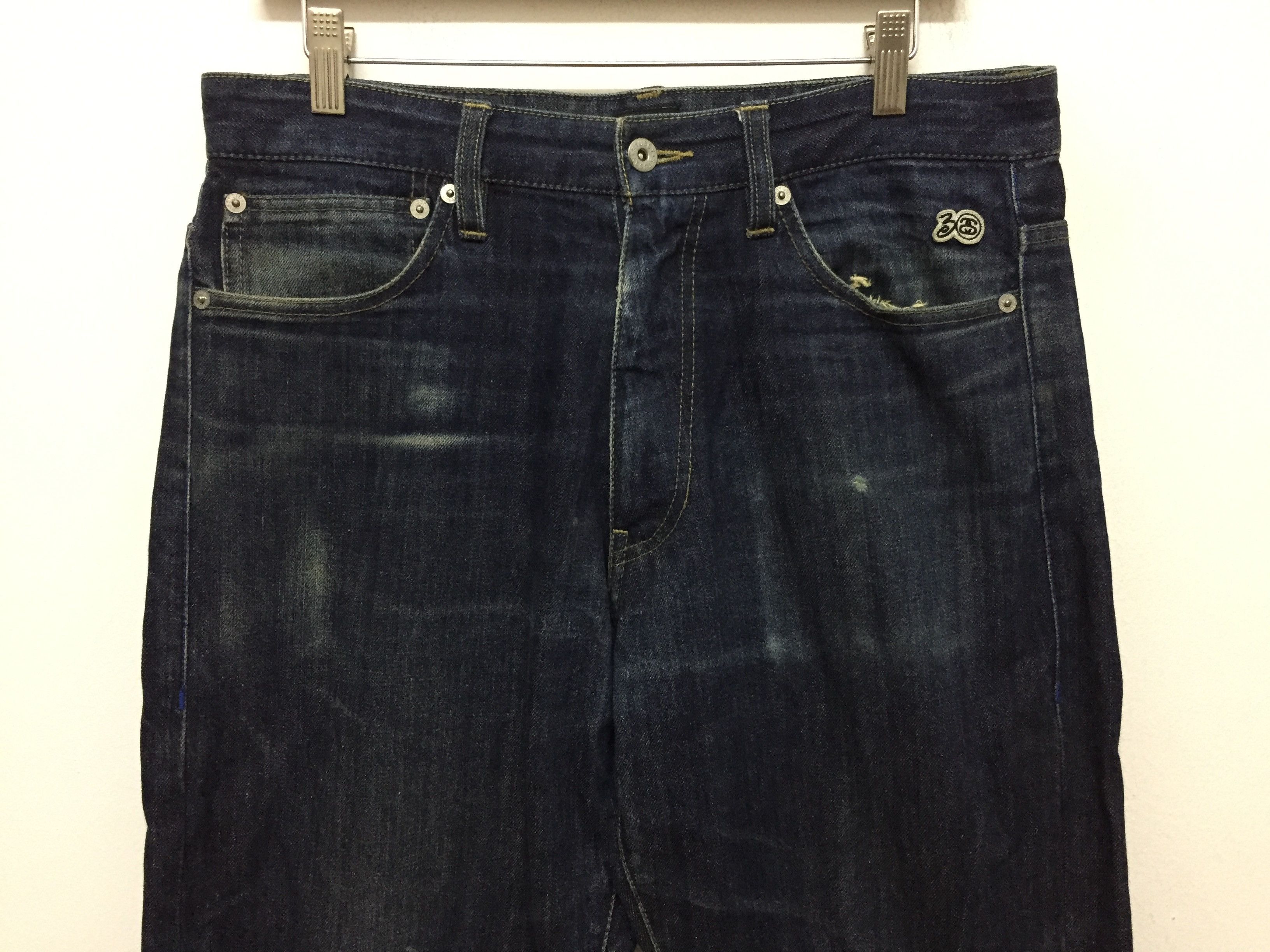 Stussy Stussy 30th Anniversary Embroidered Indigo denim Size US 33 - 8 Thumbnail