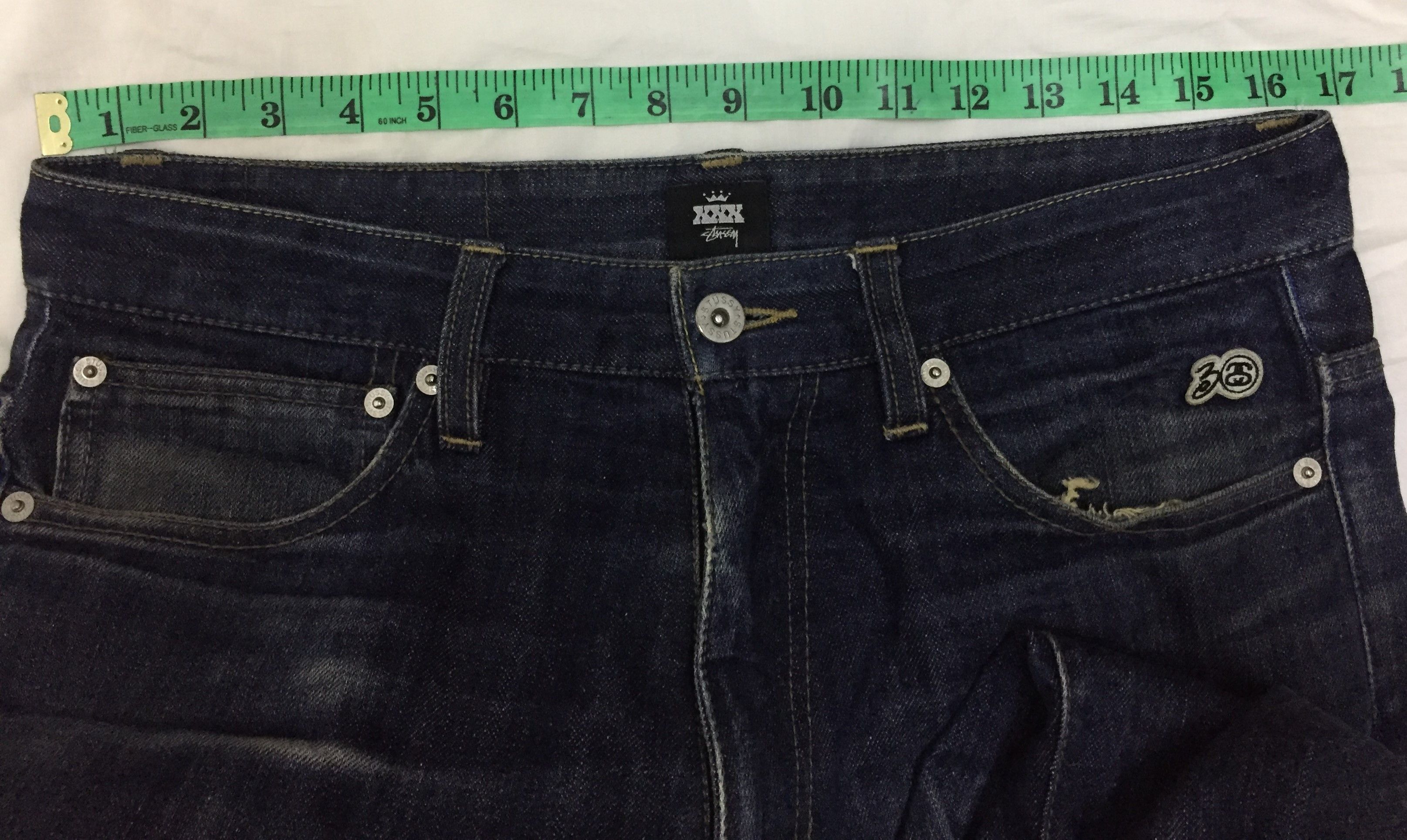 Stussy Stussy 30th Anniversary Embroidered Indigo denim Size US 33 - 15 Thumbnail