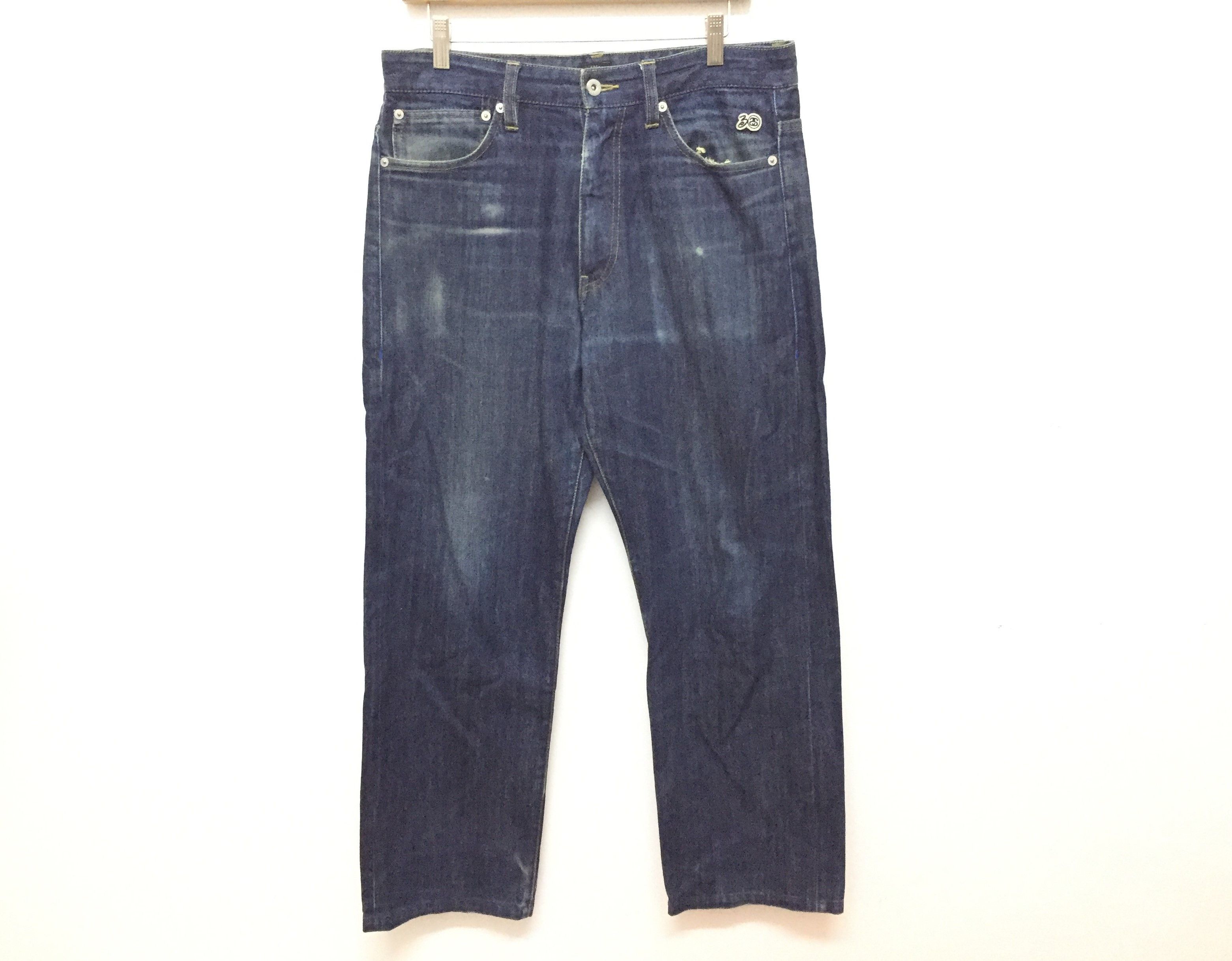 Stussy Stussy 30th Anniversary Embroidered Indigo denim Size US 33 - 7 Thumbnail
