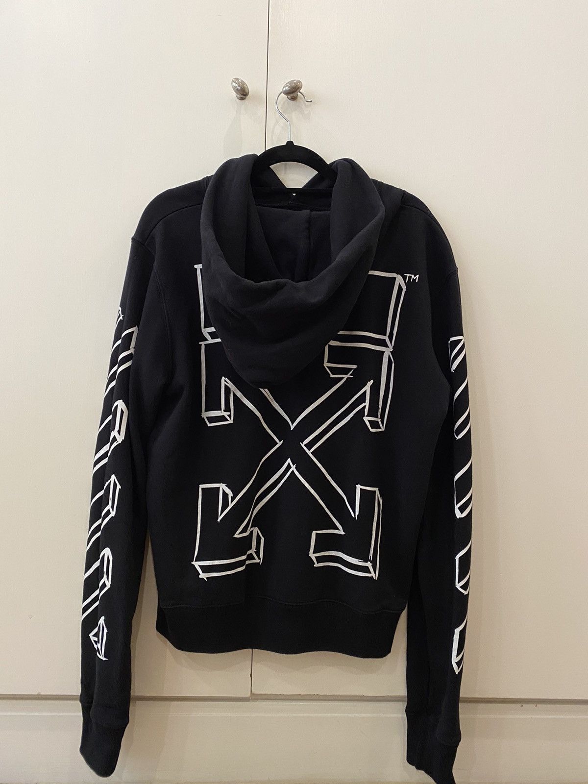 Off White Diagonal Marker Arrow Hoodie FW18 Grailed