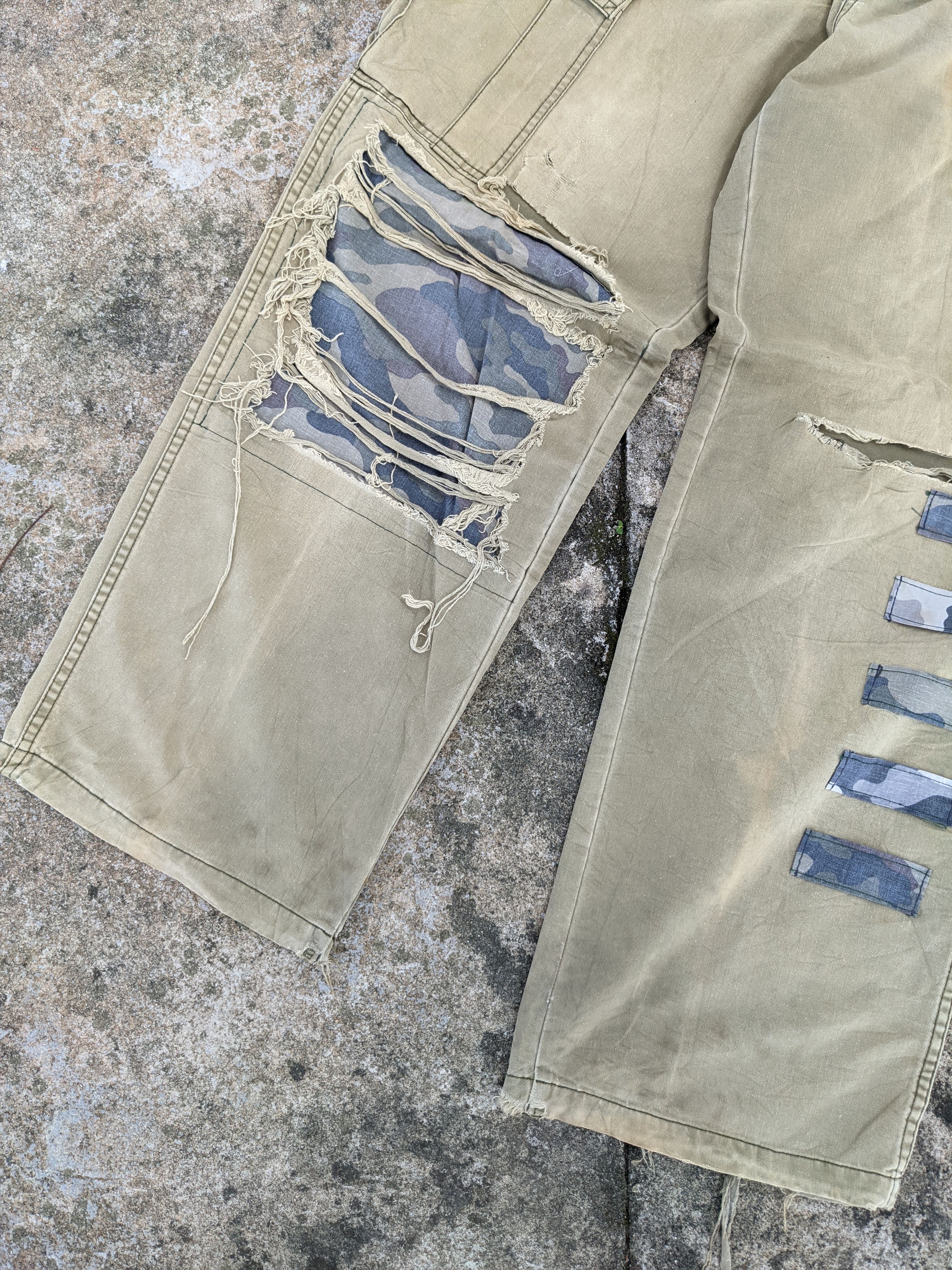 Schott × Voodoo Tactical Distressed Schott Rework Baggy Cargo Pants Size US 30 / EU 46 - 4 Thumbnail