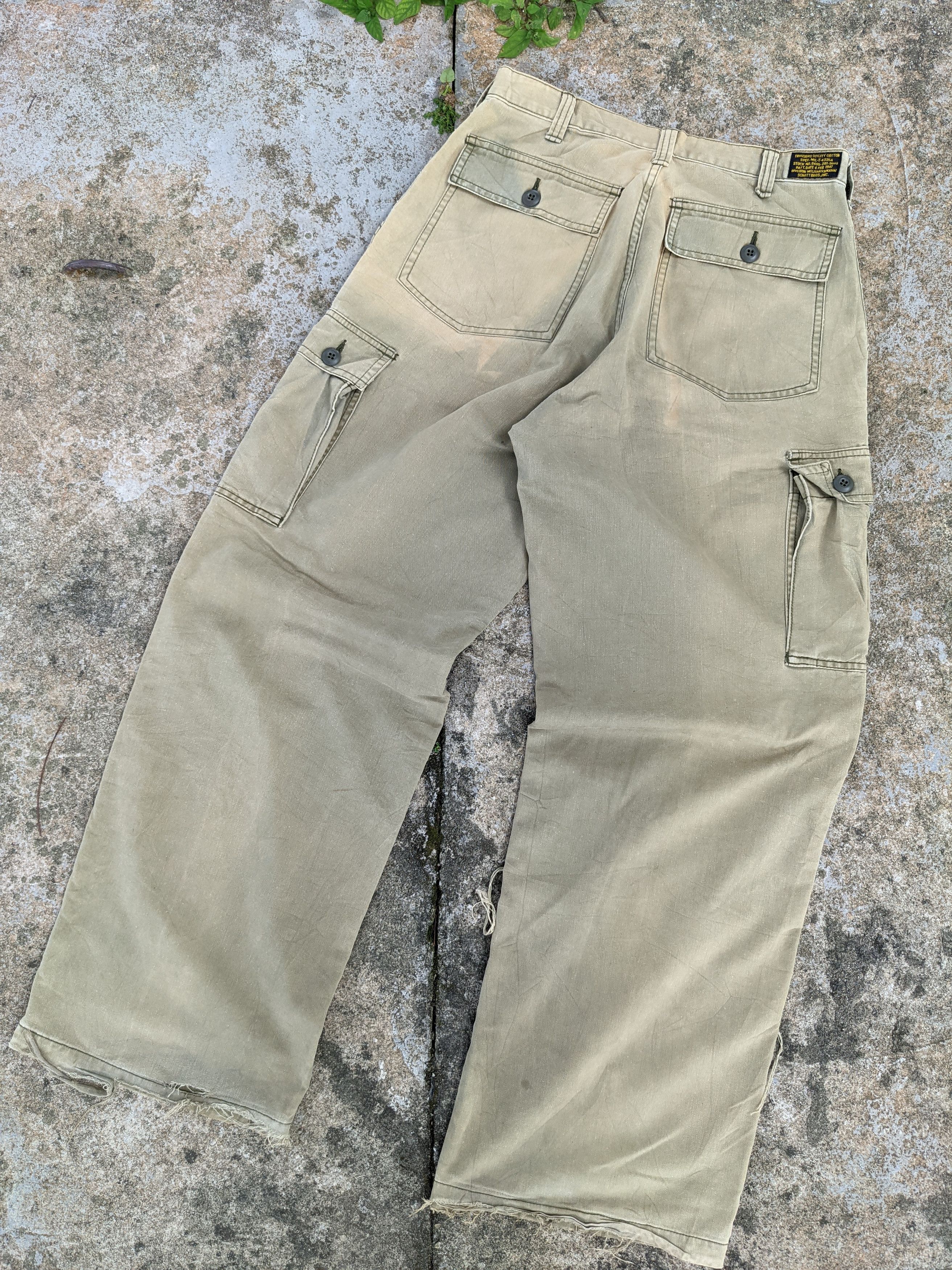 Schott × Voodoo Tactical Distressed Schott Rework Baggy Cargo Pants Size US 30 / EU 46 - 2 Thumbnail