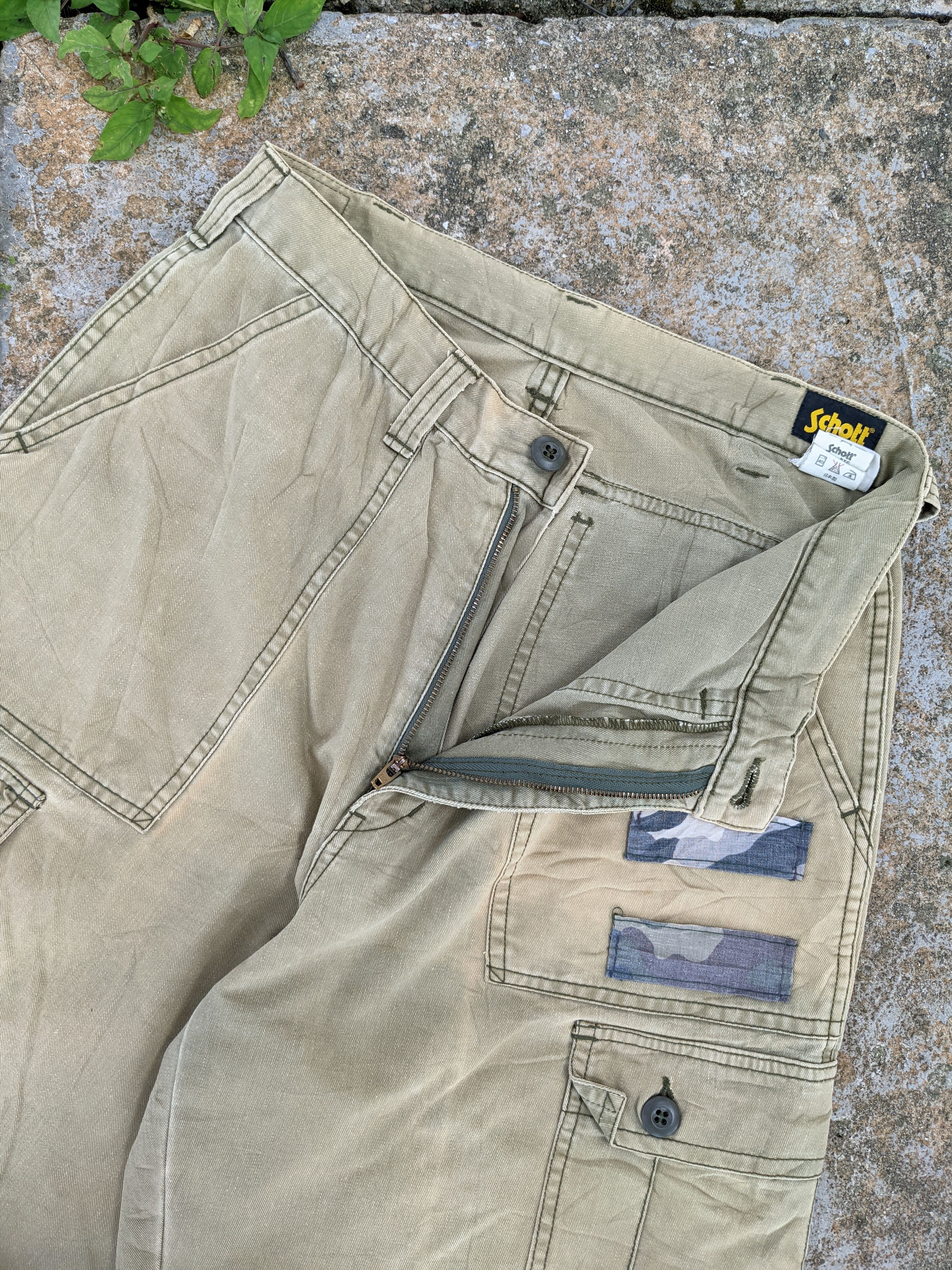 Schott × Voodoo Tactical Distressed Schott Rework Baggy Cargo Pants Size US 30 / EU 46 - 3 Thumbnail