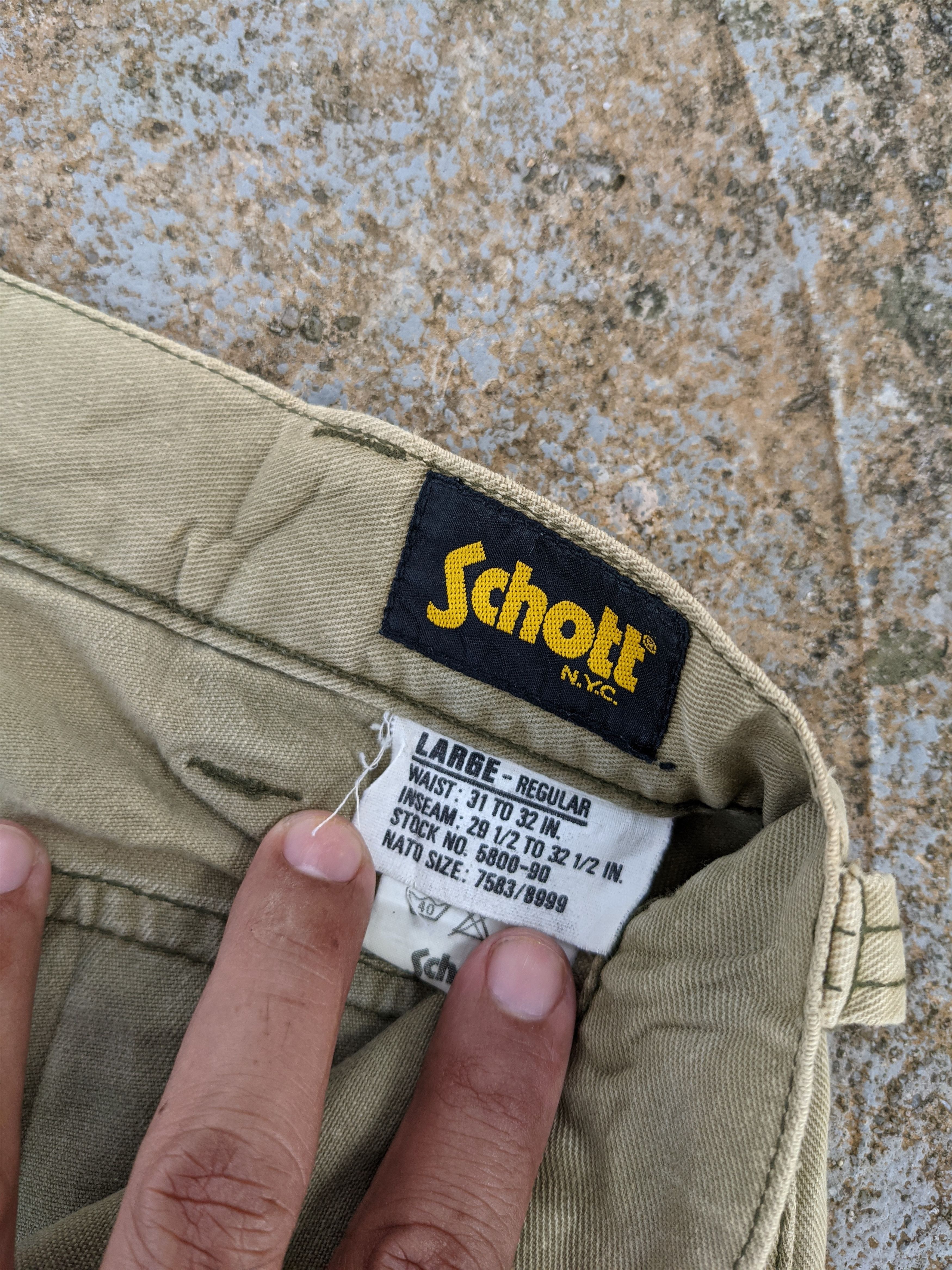 Schott × Voodoo Tactical Distressed Schott Rework Baggy Cargo Pants Size US 30 / EU 46 - 10 Thumbnail