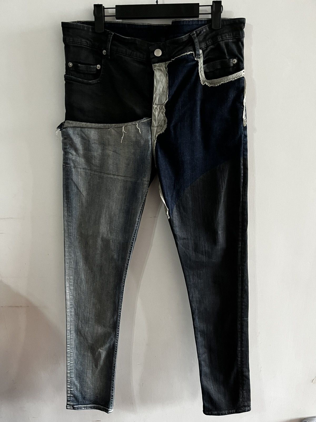 Rick Owens 19ss Tyrone Cut Black Wax As Sample Denim Jeans | Grailed