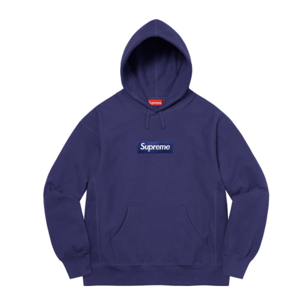 【SUPREME】 Box Logo Hooded Sweatshirt Navy - 24FW Supreme Box Logo Hooded Sweatshirt navy
