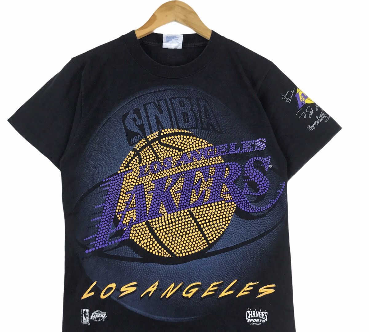 NBA Vintage Nba La Lakers Player Signature By Tultex T-Shirt Size US M / EU 48-50 / 2 - 2 Thumbnail