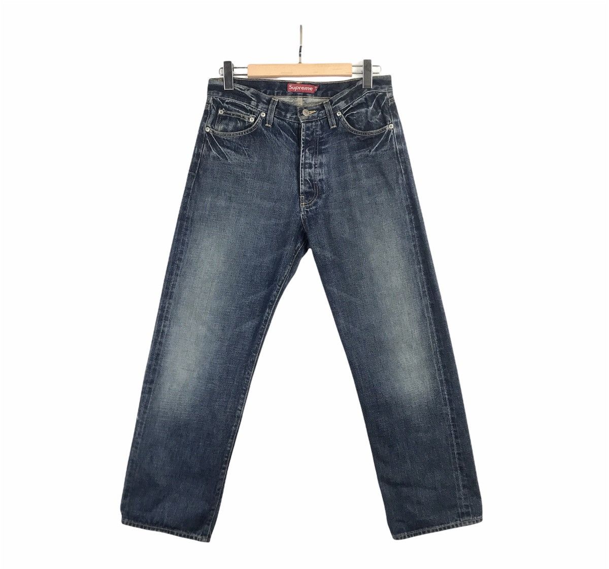 【SALE】Supreme Checks Embroidered Denim Supreme Checks Embroidered Jean Blue Men's - SS20 - US