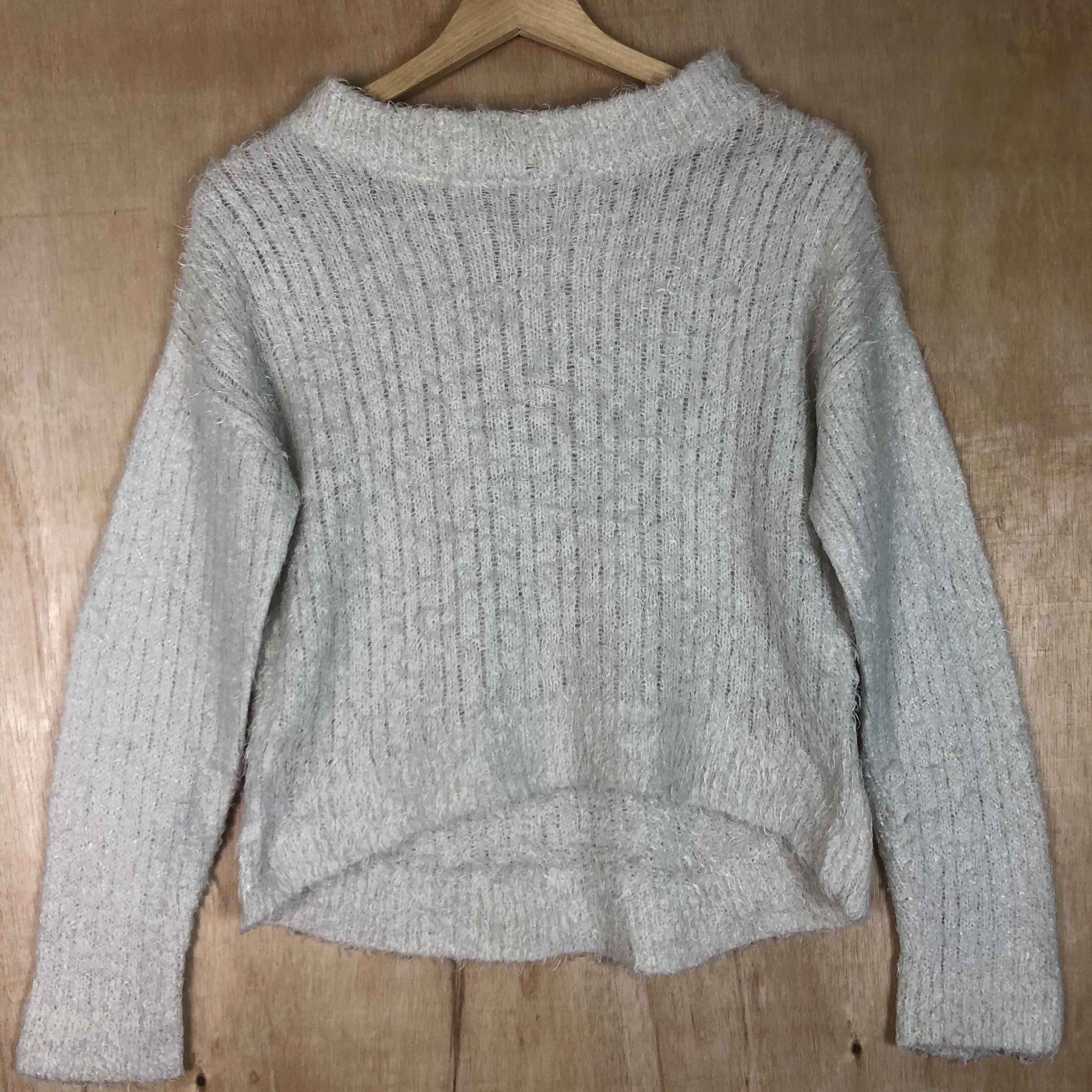 Homespun Knitwear × Japanese Brand DLL E hyphen World White Mohair Shag shaggy KNitWear #c044 Size US S / EU 44-46 / 1 - 3 Thumbnail