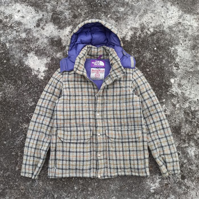 Nanamica TNF PURPLE LABEL x HARRIS TWEED DOWN JACKET | Grailed