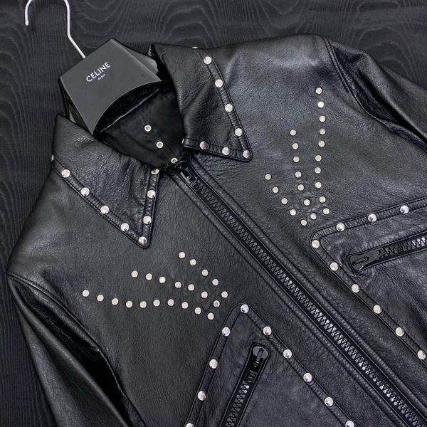 クーポンとポイント CELINE/20AW studs leather jacket - ジャケット ...