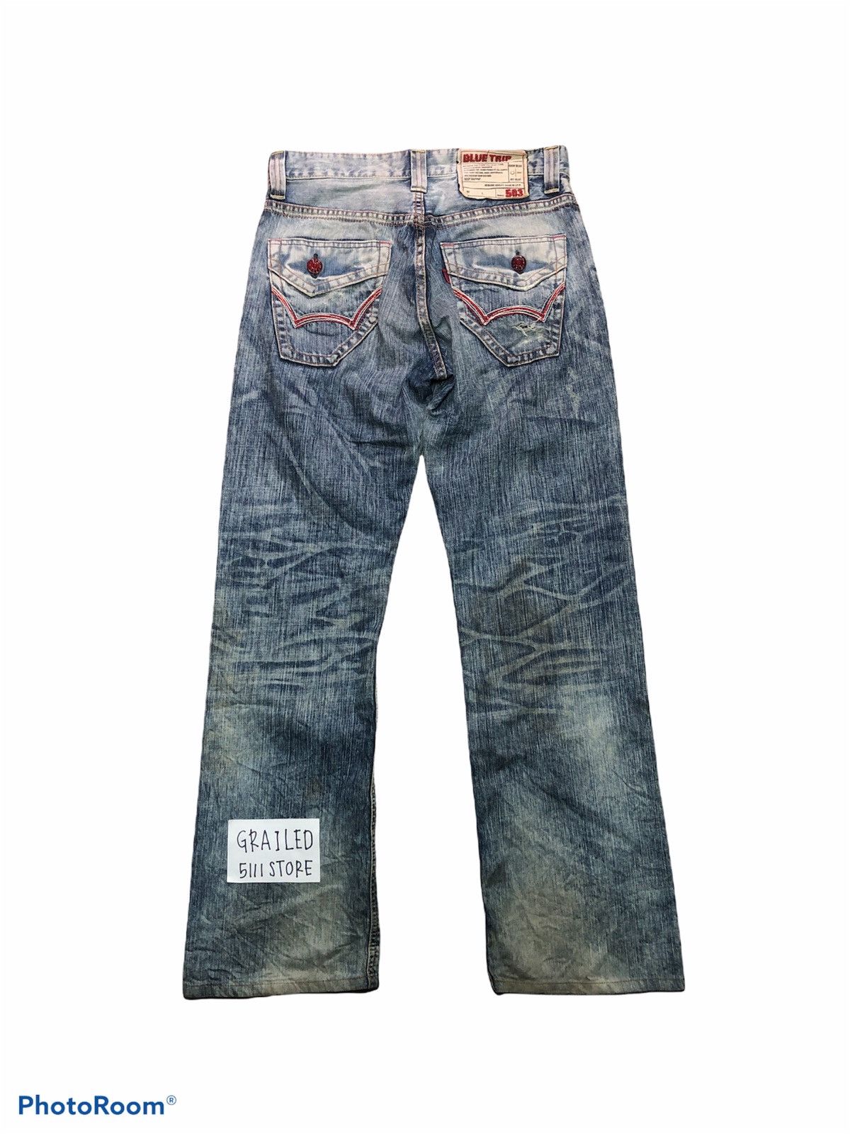 Edwin × Japanese Brand Edwin 503 Washed Blue Patches Denim Size US 31 - 2 Thumbnail